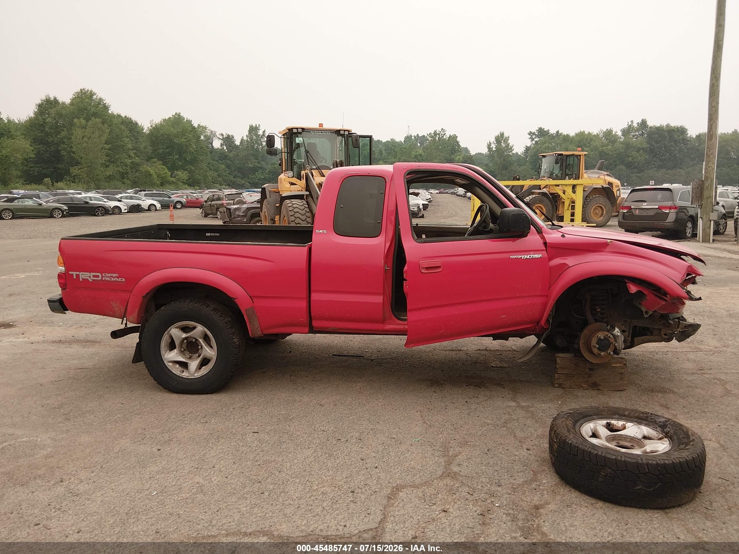 2001 Toyota Tacoma Base V6 Красный vin: 5TEWN72N11Z792223