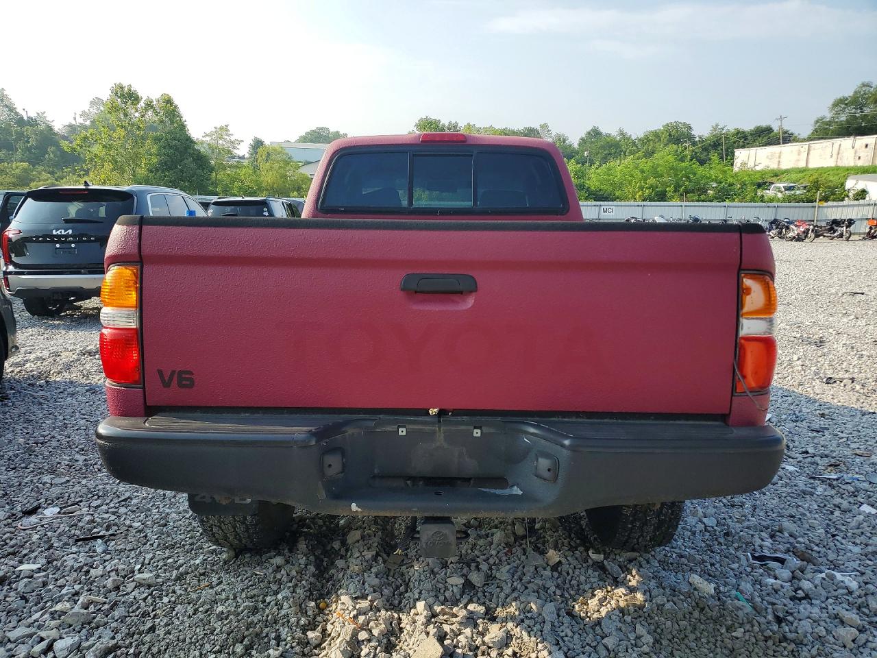 2002 Toyota Tacoma V6 Maroon vin: 5TEWN72N22Z042203