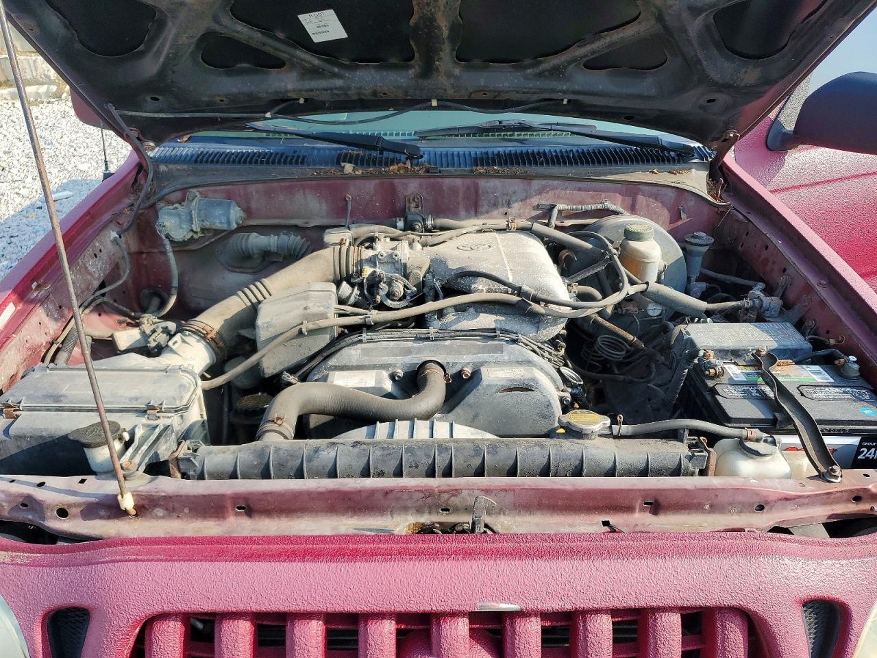 2002 Toyota Tacoma V6 Maroon vin: 5TEWN72N22Z042203