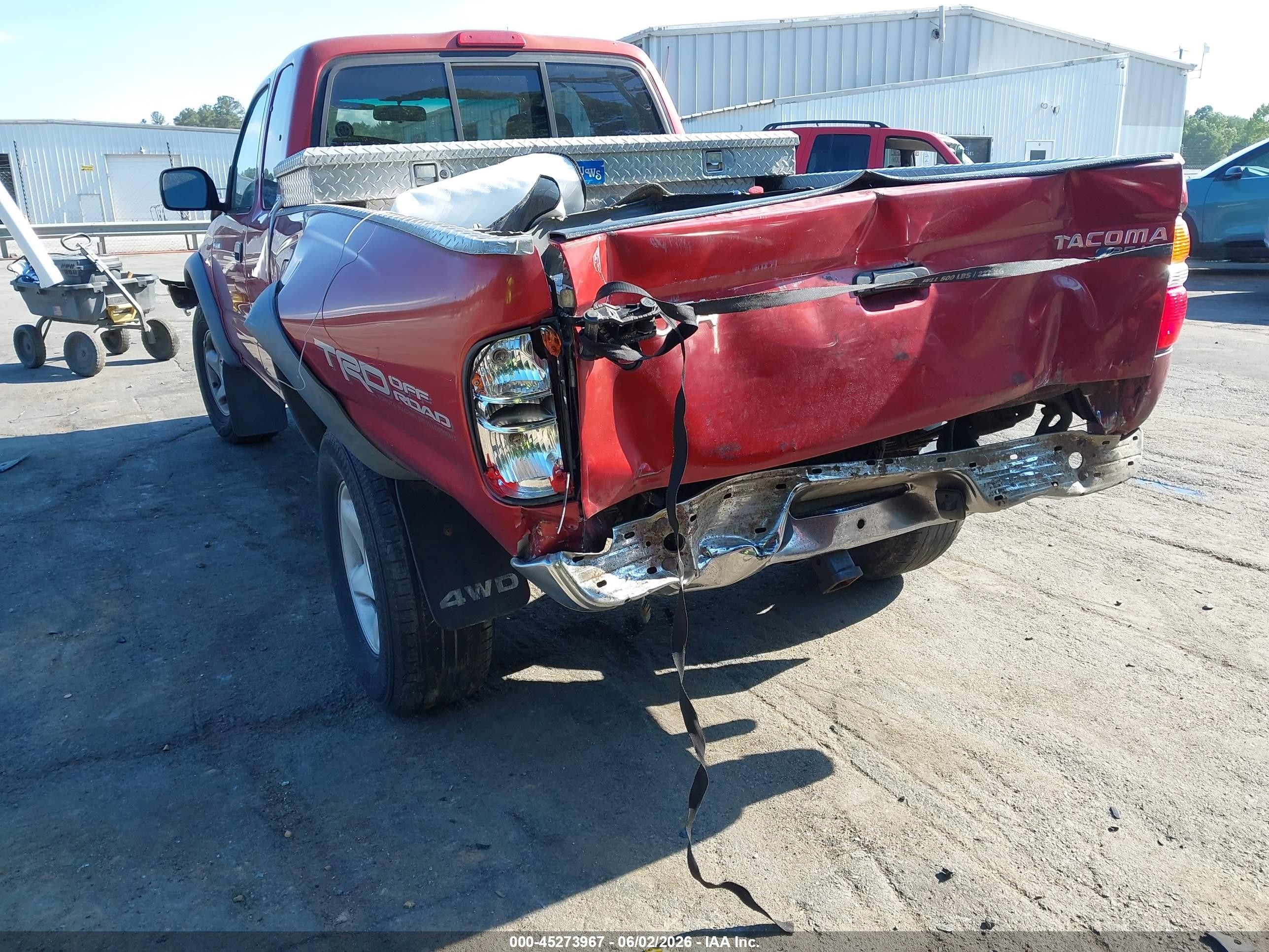 2002 Toyota Tacoma Base V6 Red vin: 5TEWN72N22Z897676