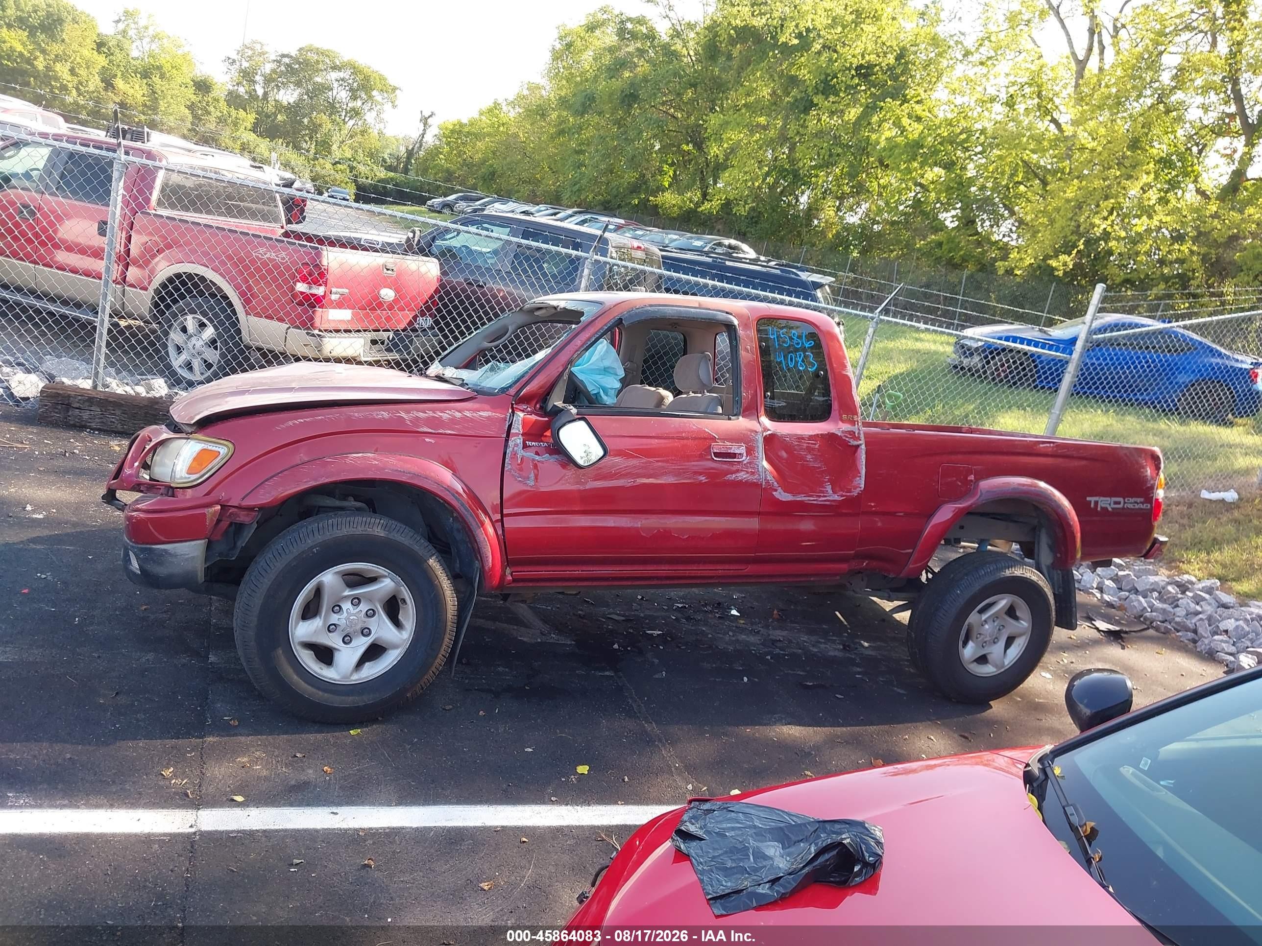 2004 Toyota Tacoma Base V6 Red vin: 5TEWN72N24Z414609