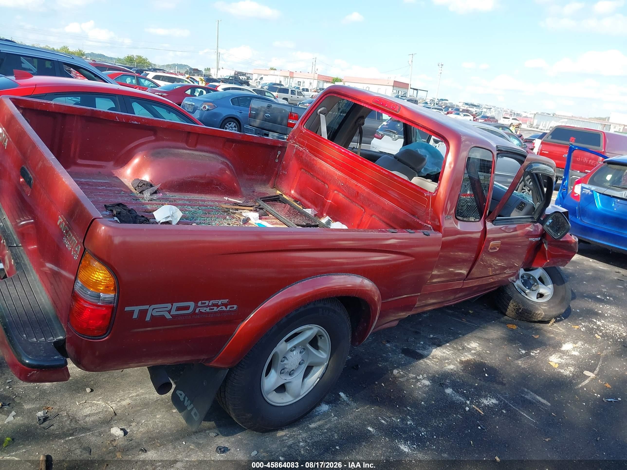 2004 Toyota Tacoma Base V6 Red vin: 5TEWN72N24Z414609