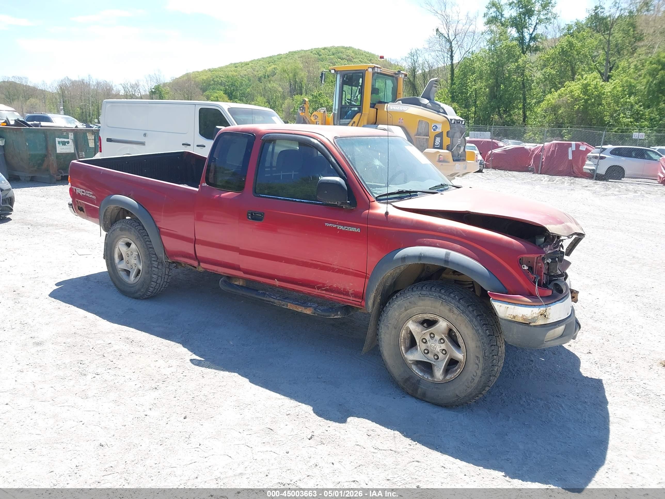 2001 Toyota Tacoma Base V6 Бордовый vin: 5TEWN72N31Z762494