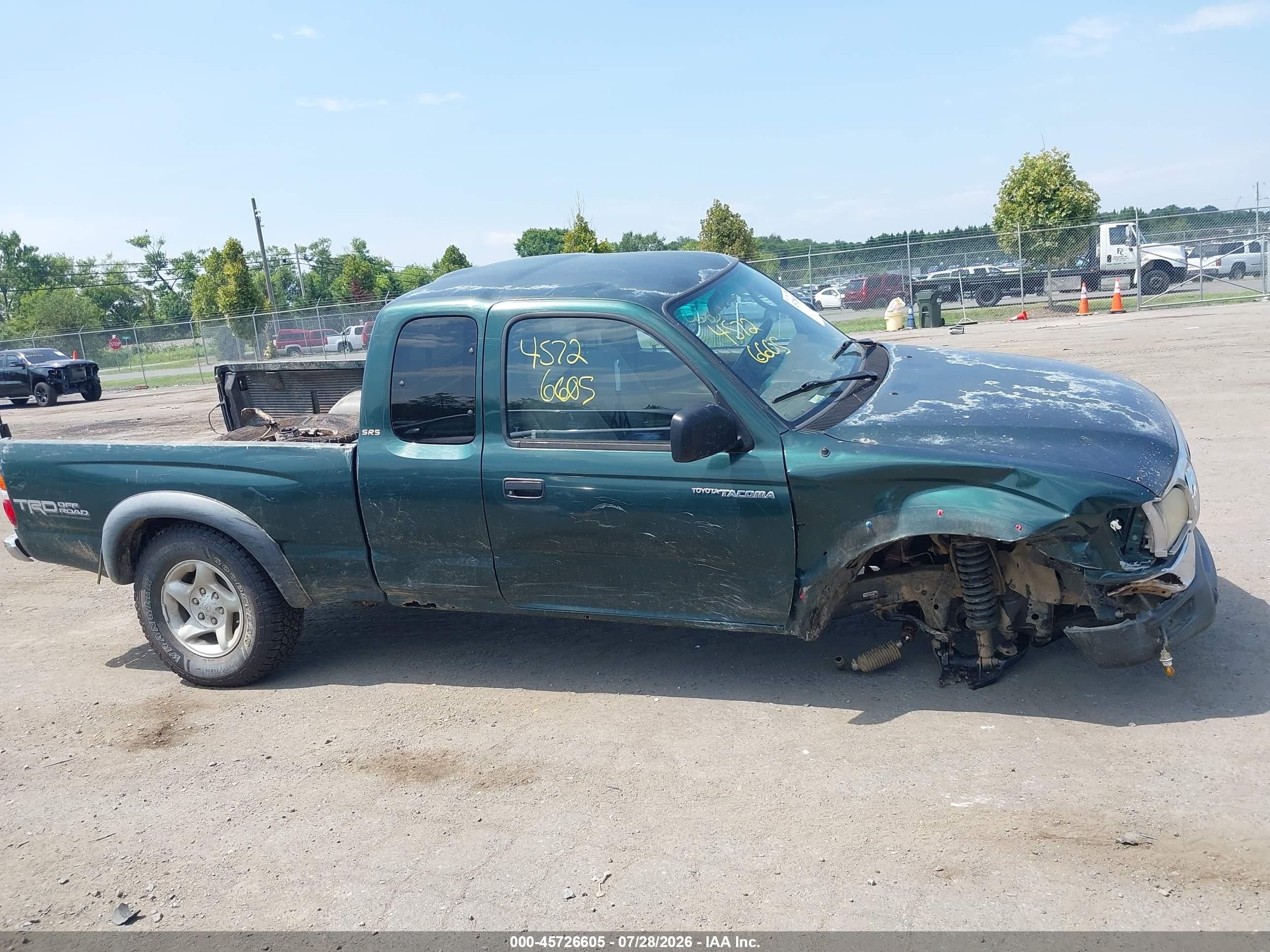 2002 Toyota Tacoma Base V6 Green vin: 5TEWN72N32Z898108
