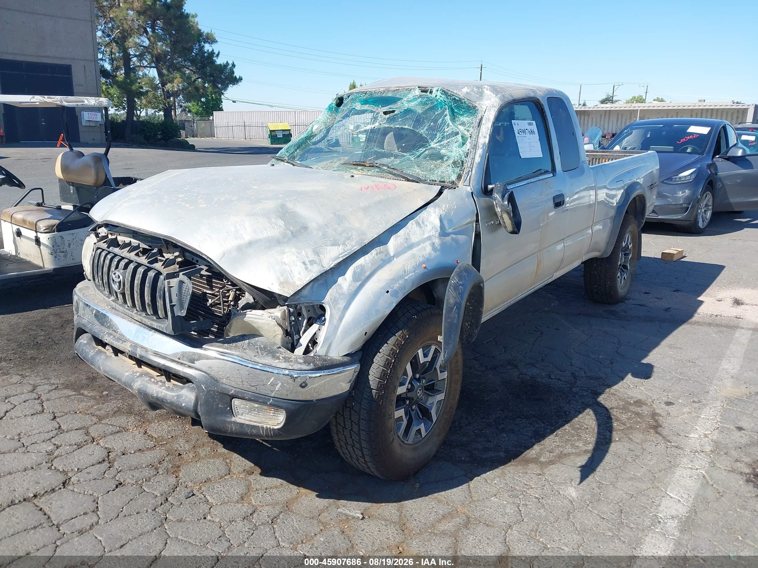 2003 Toyota Tacoma Base V6 Gray vin: 5TEWN72N43Z173151