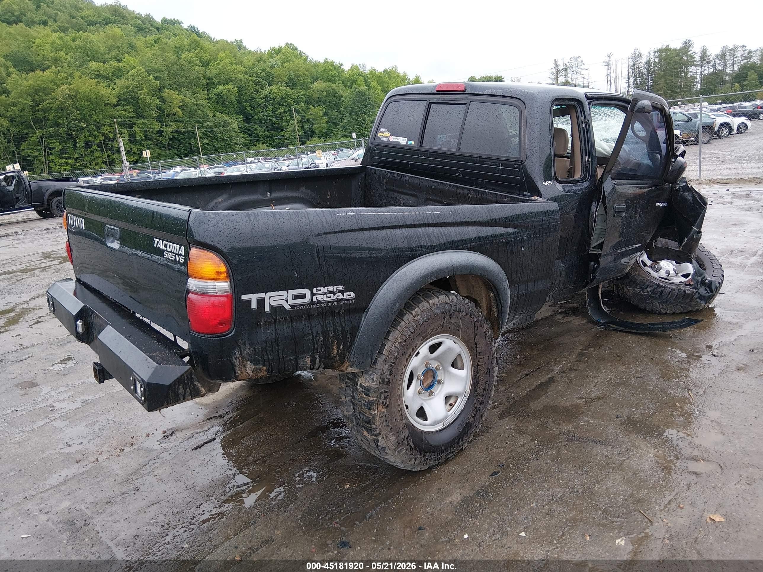 2003 Toyota Tacoma Base V6 Black vin: 5TEWN72N53Z159694