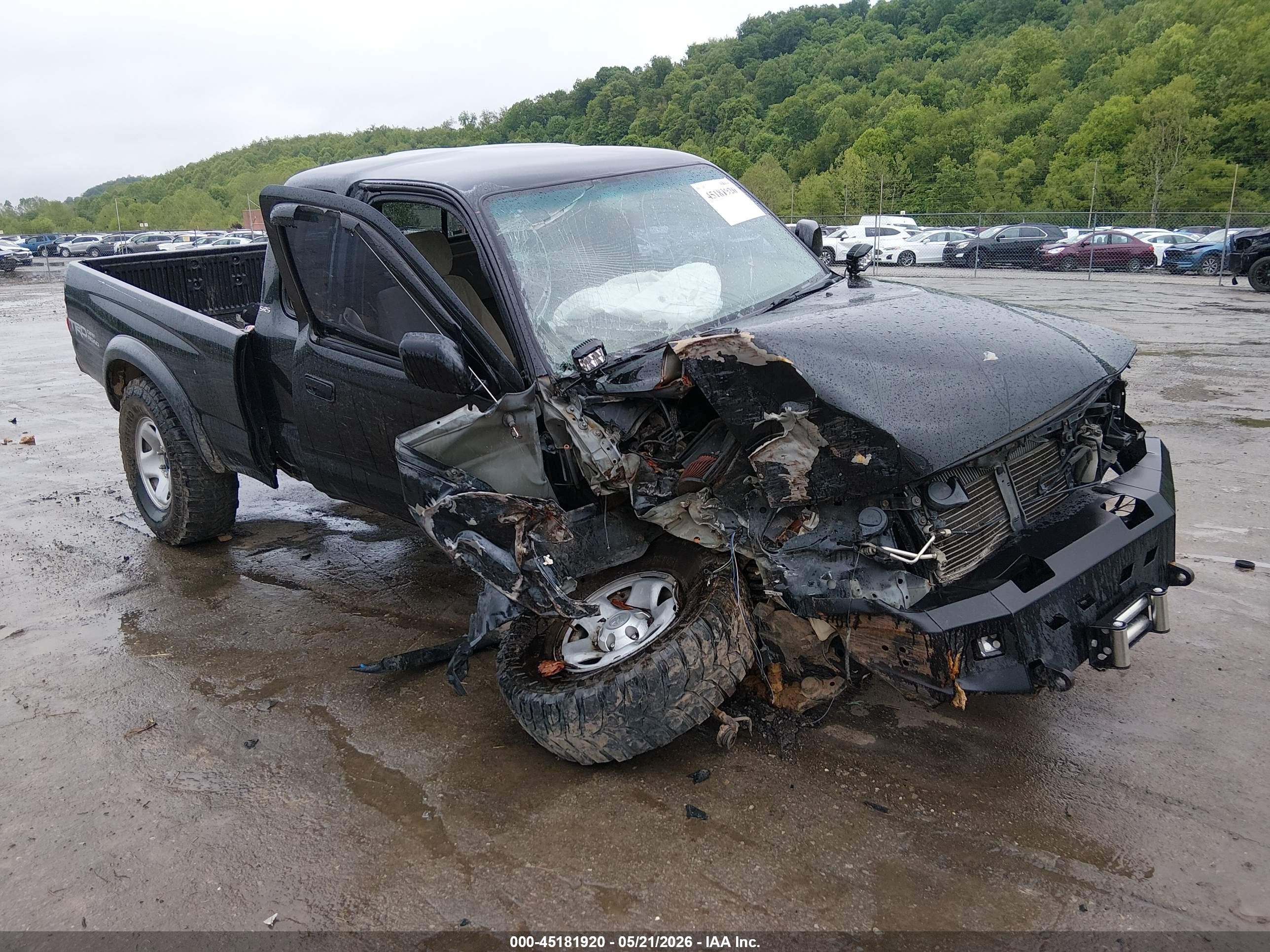 2003 Toyota Tacoma Base V6 Black vin: 5TEWN72N53Z159694