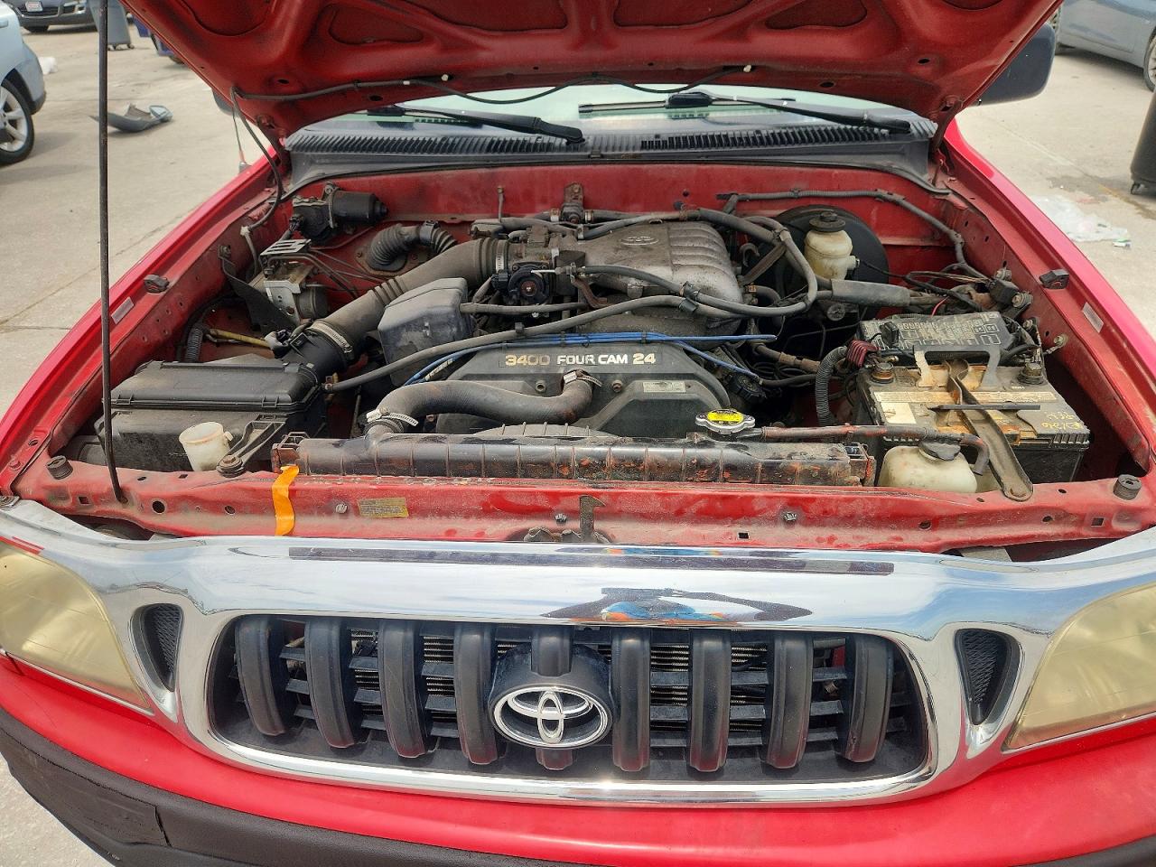 2003 Toyota Tacoma Xtracab Red vin: 5TEWN72N63Z154844