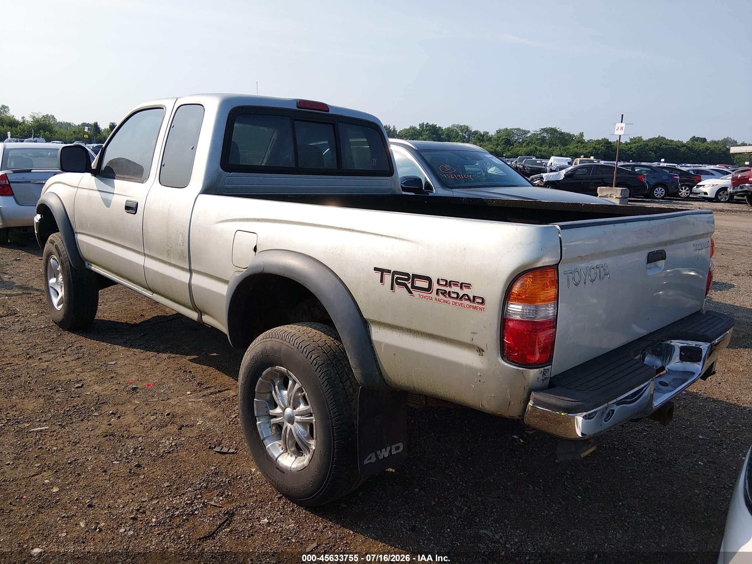 2003 Toyota Tacoma Base V6 Silver vin: 5TEWN72N63Z195541