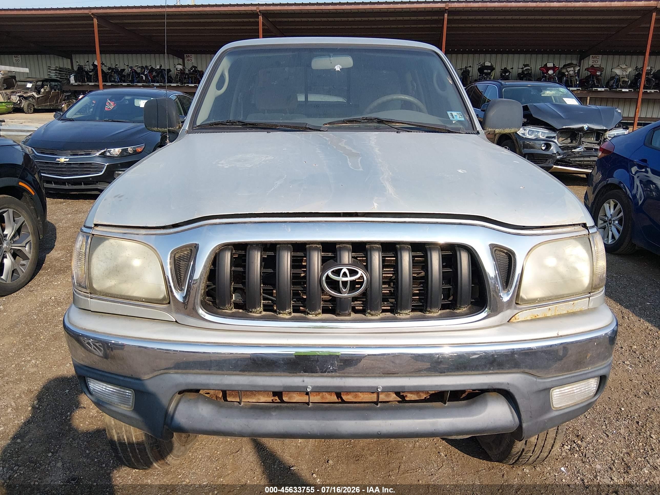 2003 Toyota Tacoma Base V6 Silver vin: 5TEWN72N63Z195541