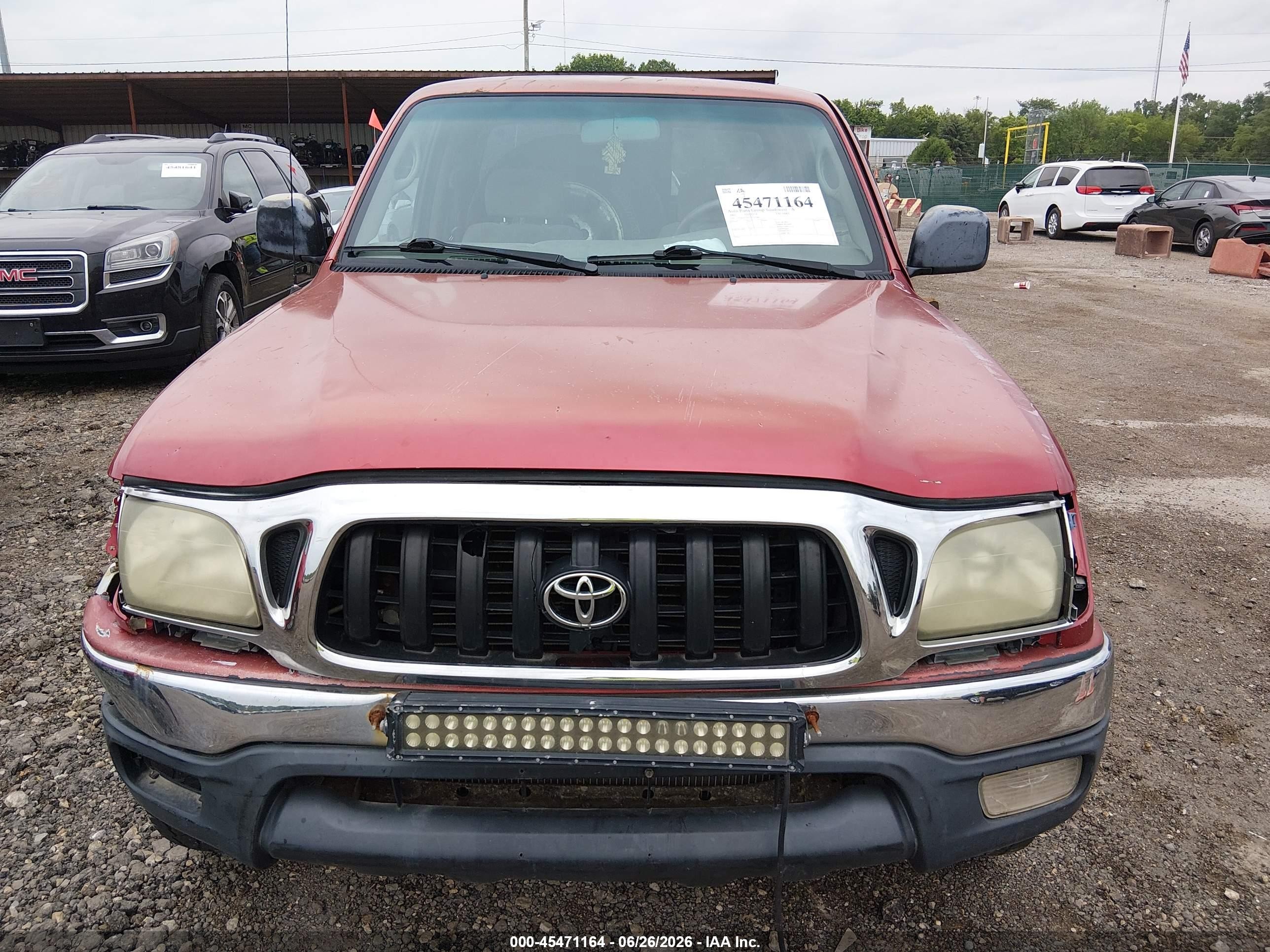 2003 Toyota Tacoma Base V6 Red vin: 5TEWN72N63Z225346