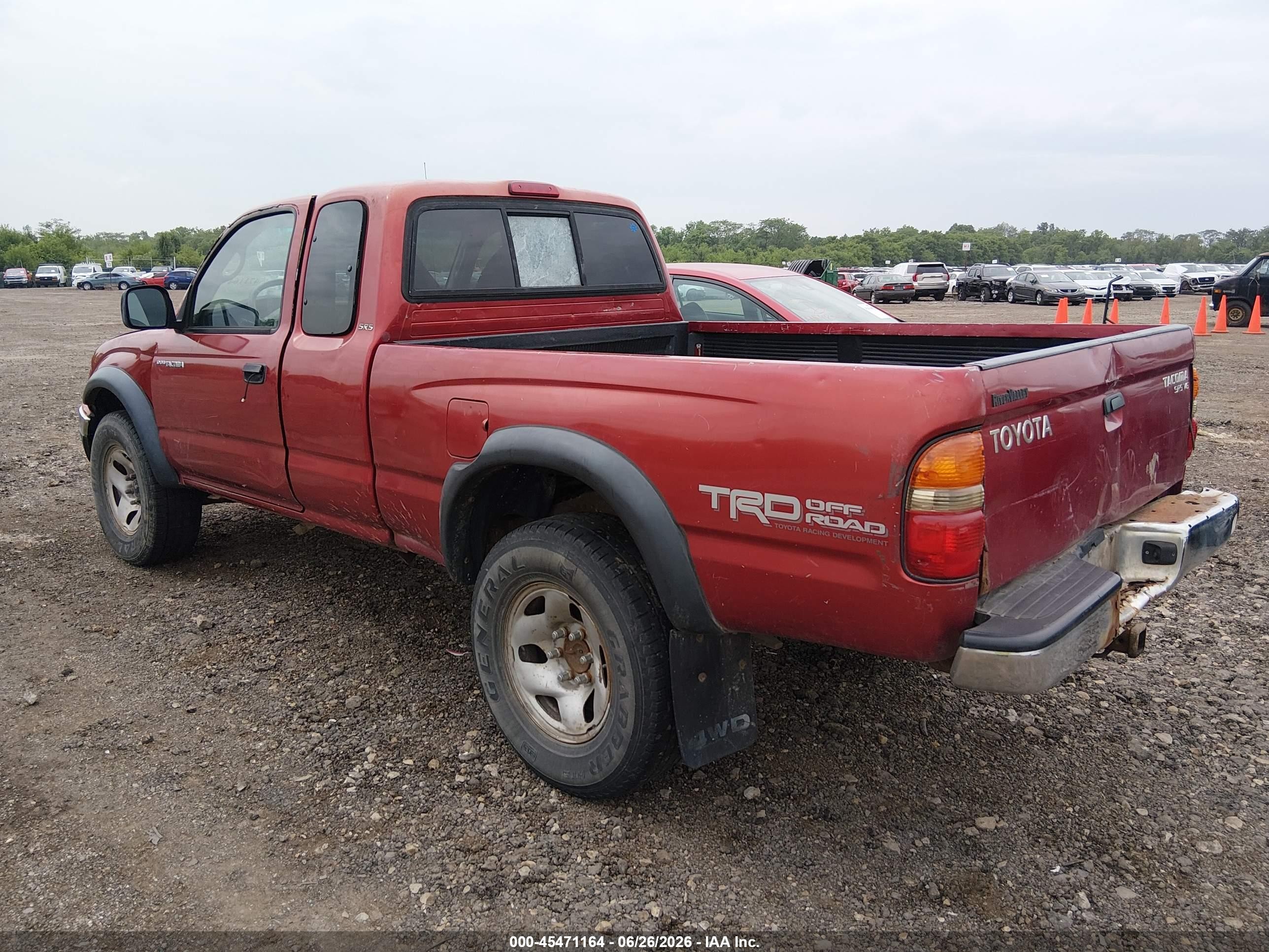 2003 Toyota Tacoma Base V6 Red vin: 5TEWN72N63Z225346