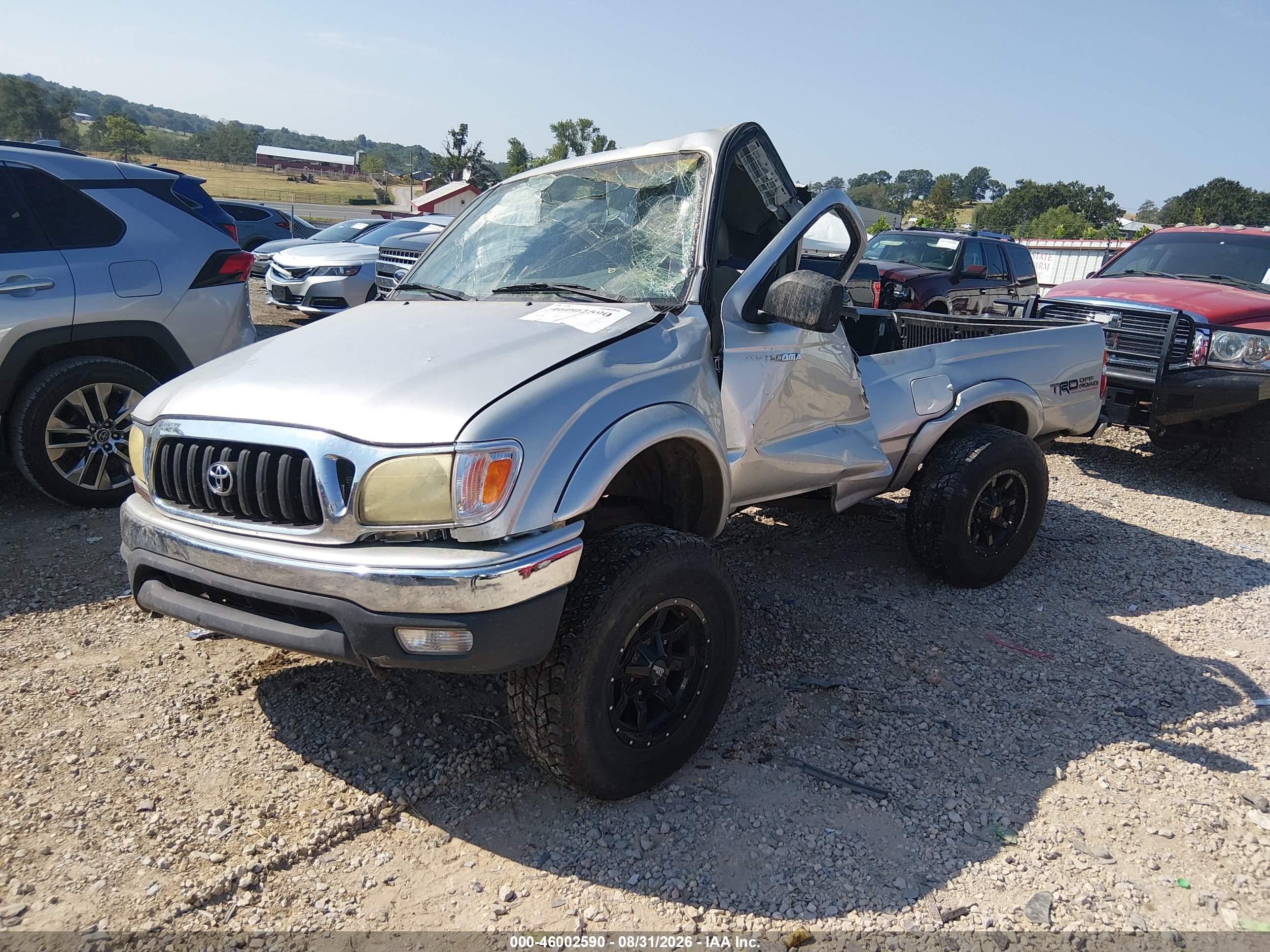 2004 Toyota Tacoma Base V6 Silver vin: 5TEWN72N74Z446343