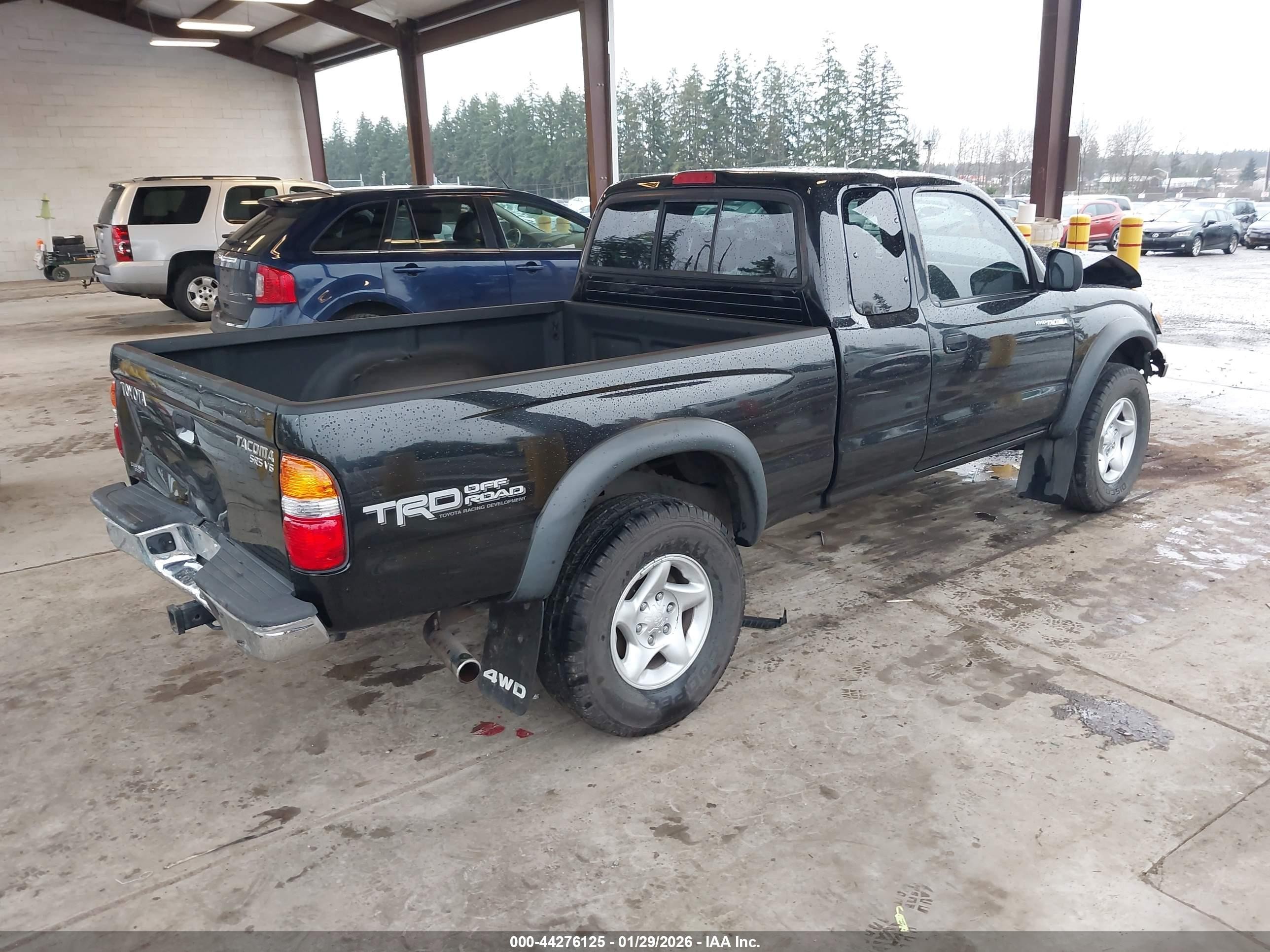 2004 Toyota Tacoma Base V6 Black vin: 5TEWN72N84Z393264