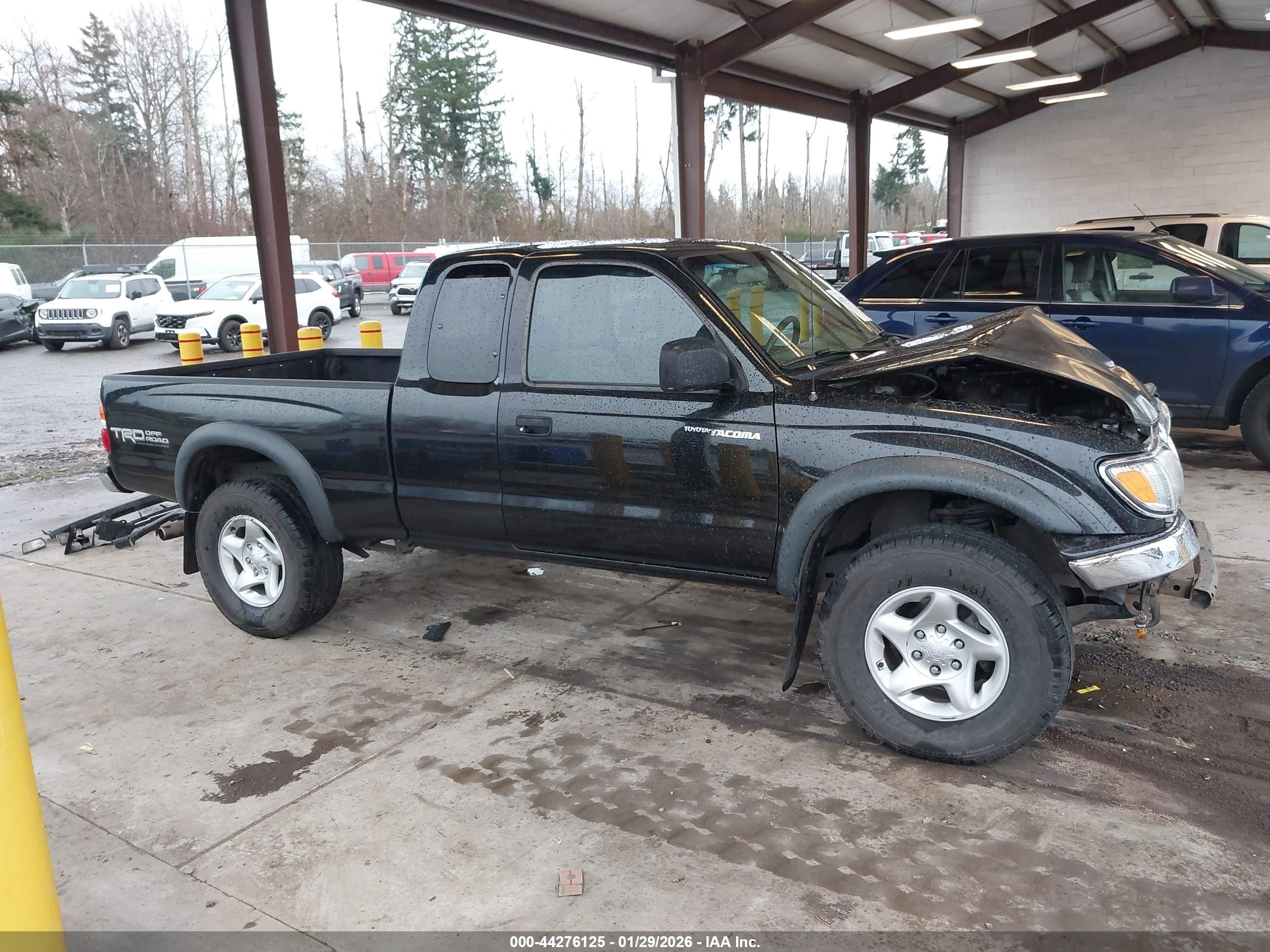 2004 Toyota Tacoma Base V6 Black vin: 5TEWN72N84Z393264