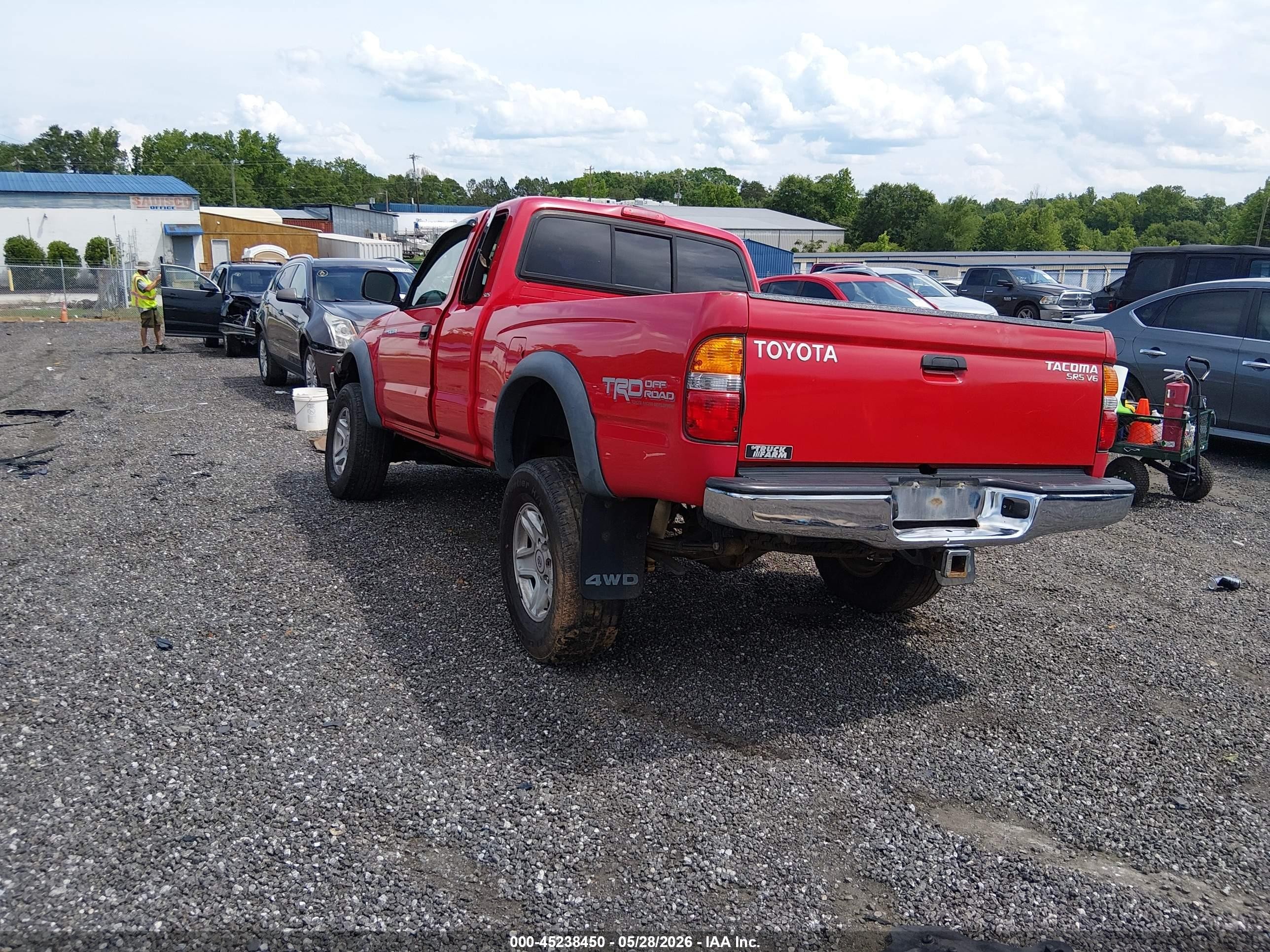 2004 Toyota Tacoma Base V6 Red vin: 5TEWN72N94Z341741