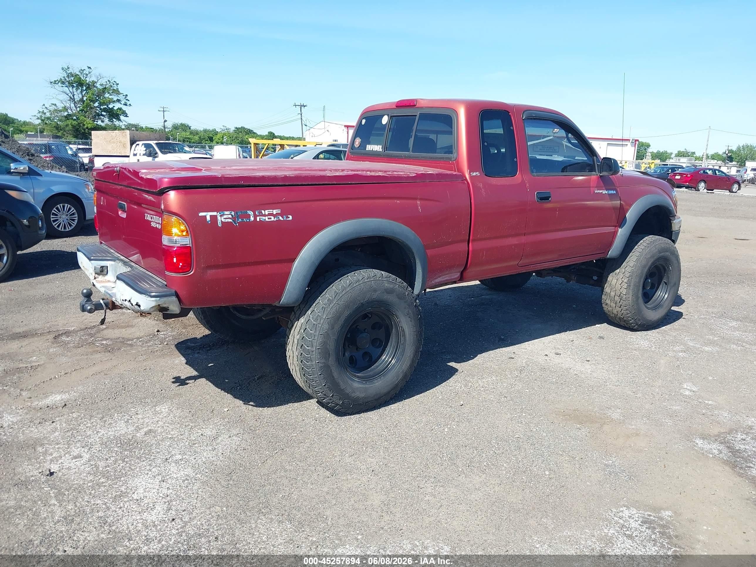 2003 Toyota Tacoma Base V6 Burgundy vin: 5TEWN72NX3Z181545