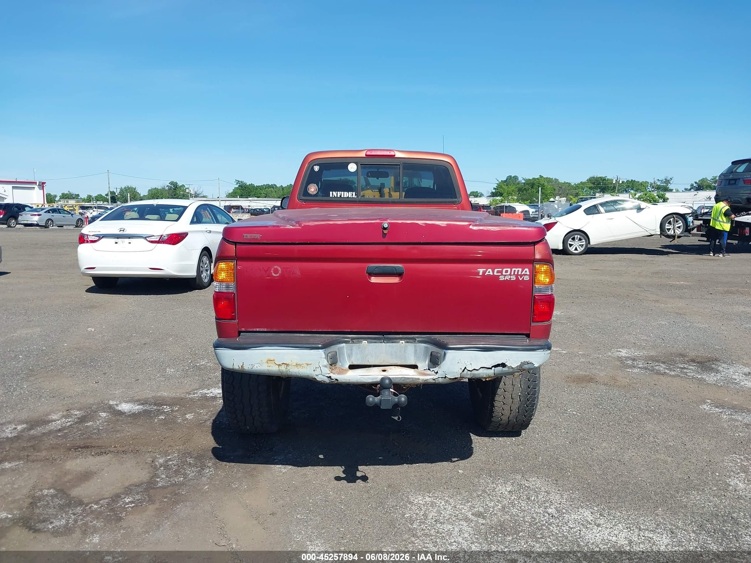 2003 Toyota Tacoma Base V6 Burgundy vin: 5TEWN72NX3Z181545