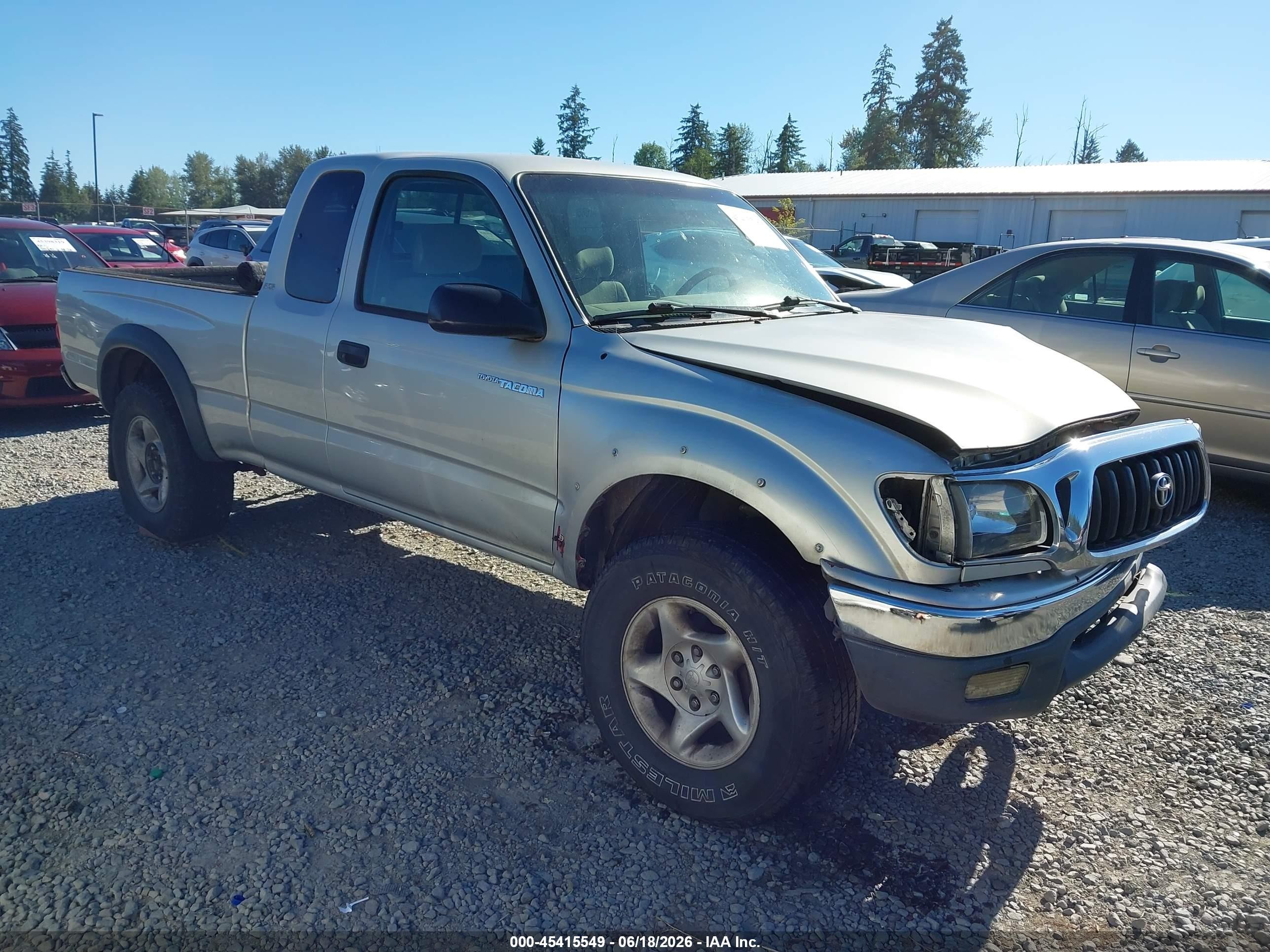 2004 Toyota Tacoma Base V6 Серебряный vin: 5TEWN72NX4Z401641