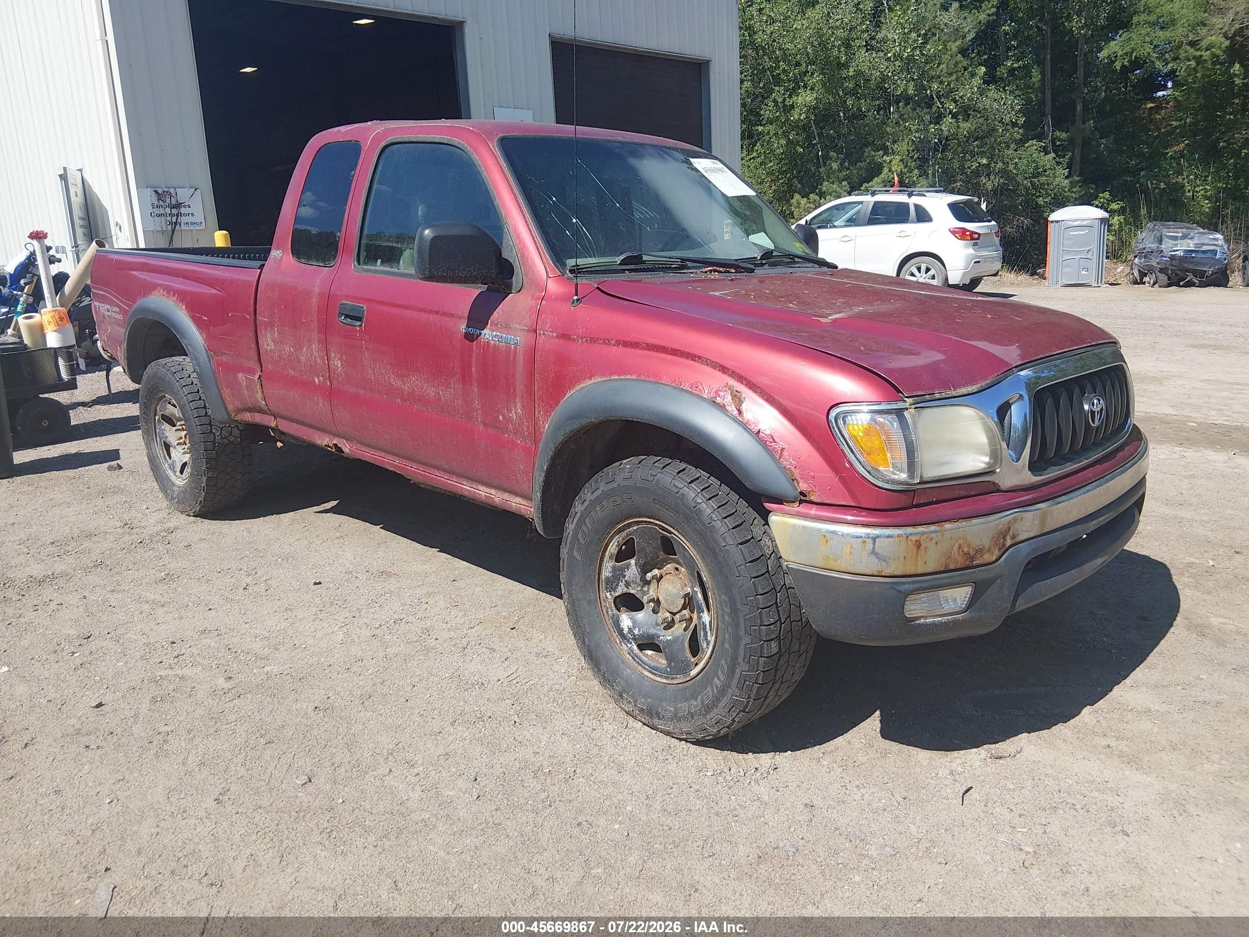 2004 Toyota Tacoma Base V6 Red vin: 5TEWN72NX4Z405947