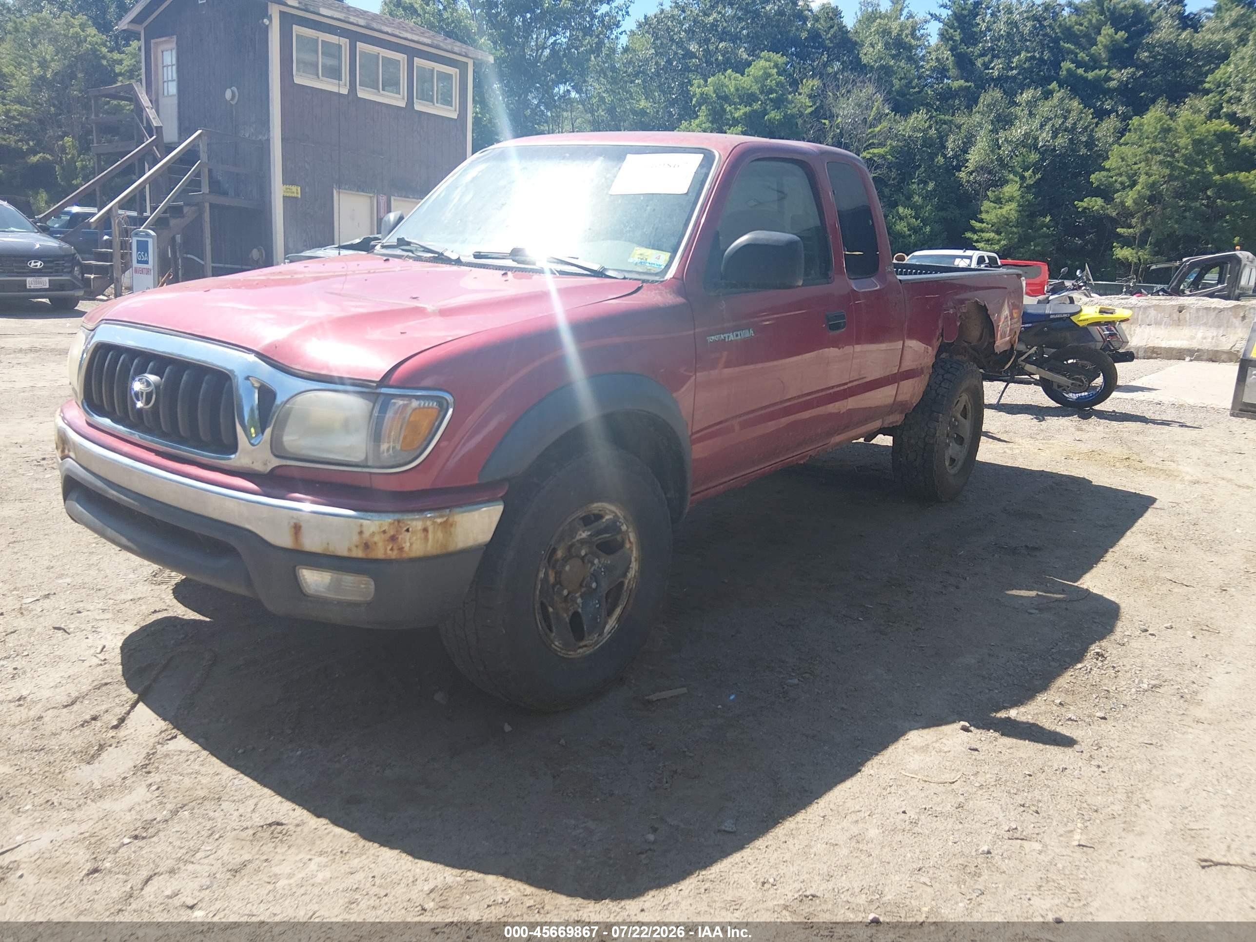 2004 Toyota Tacoma Base V6 Red vin: 5TEWN72NX4Z405947