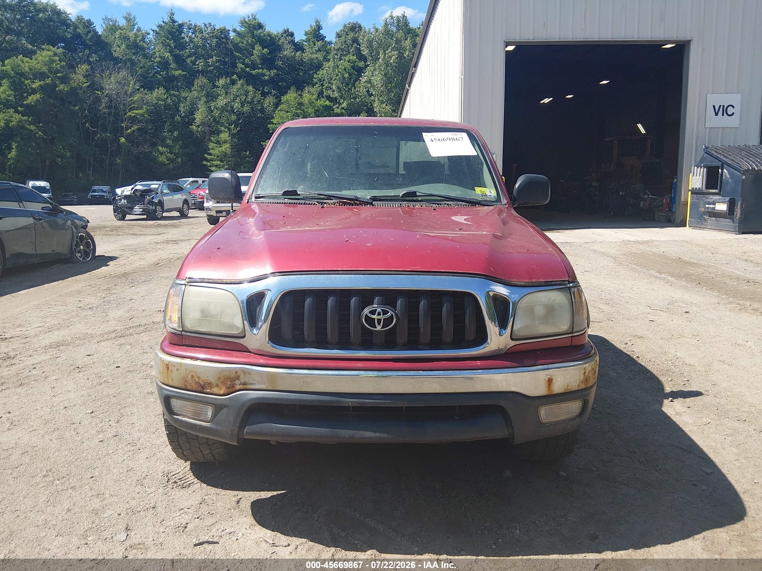 2004 Toyota Tacoma Base V6 Red vin: 5TEWN72NX4Z405947