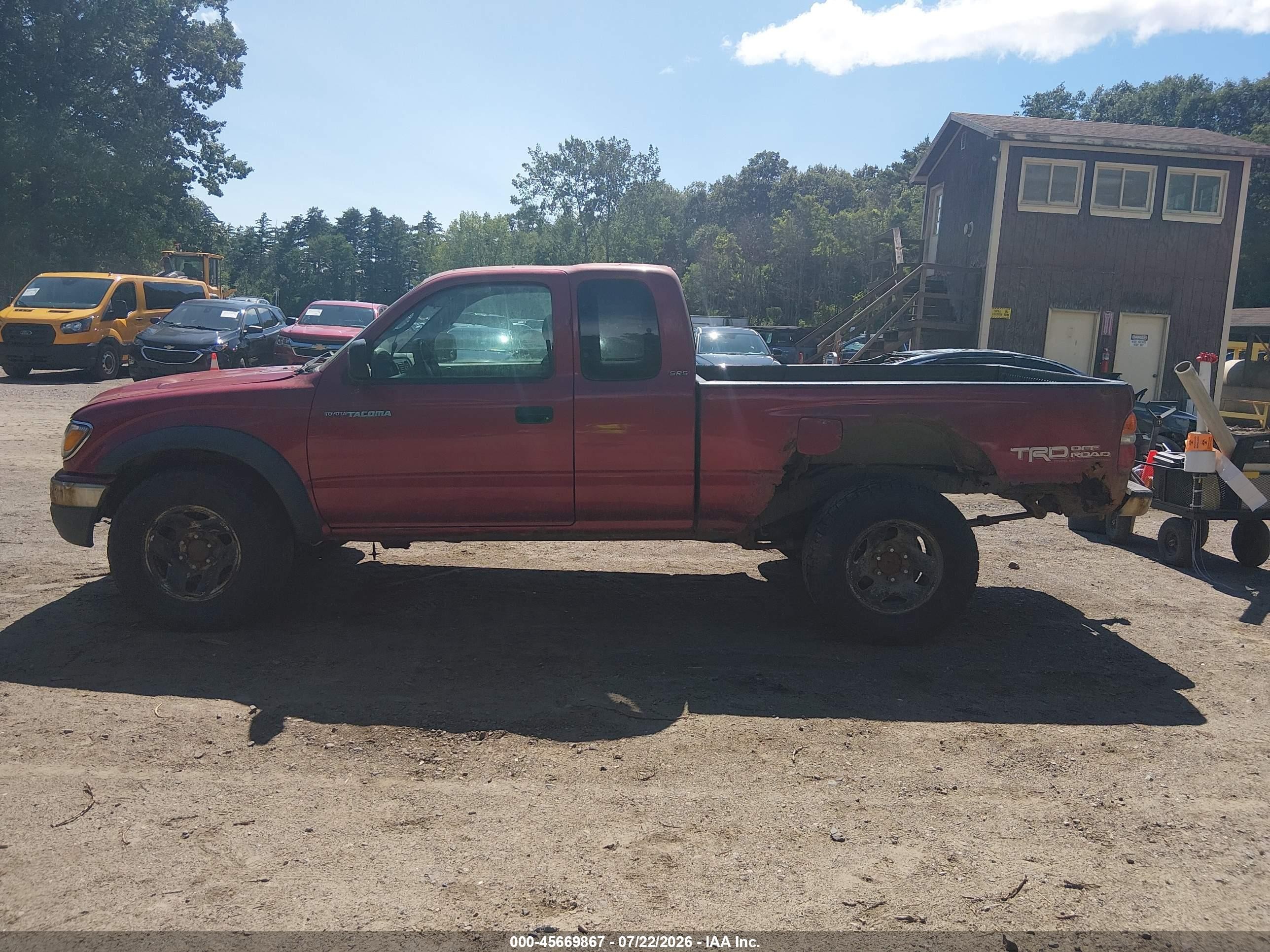 2004 Toyota Tacoma Base V6 Red vin: 5TEWN72NX4Z405947