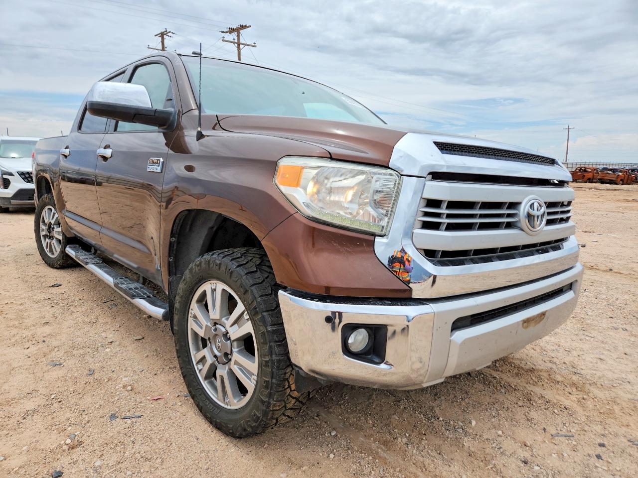 2014 Toyota Tundra Crewmax Platinum Brown vin: 5TFAW5F10EX357435