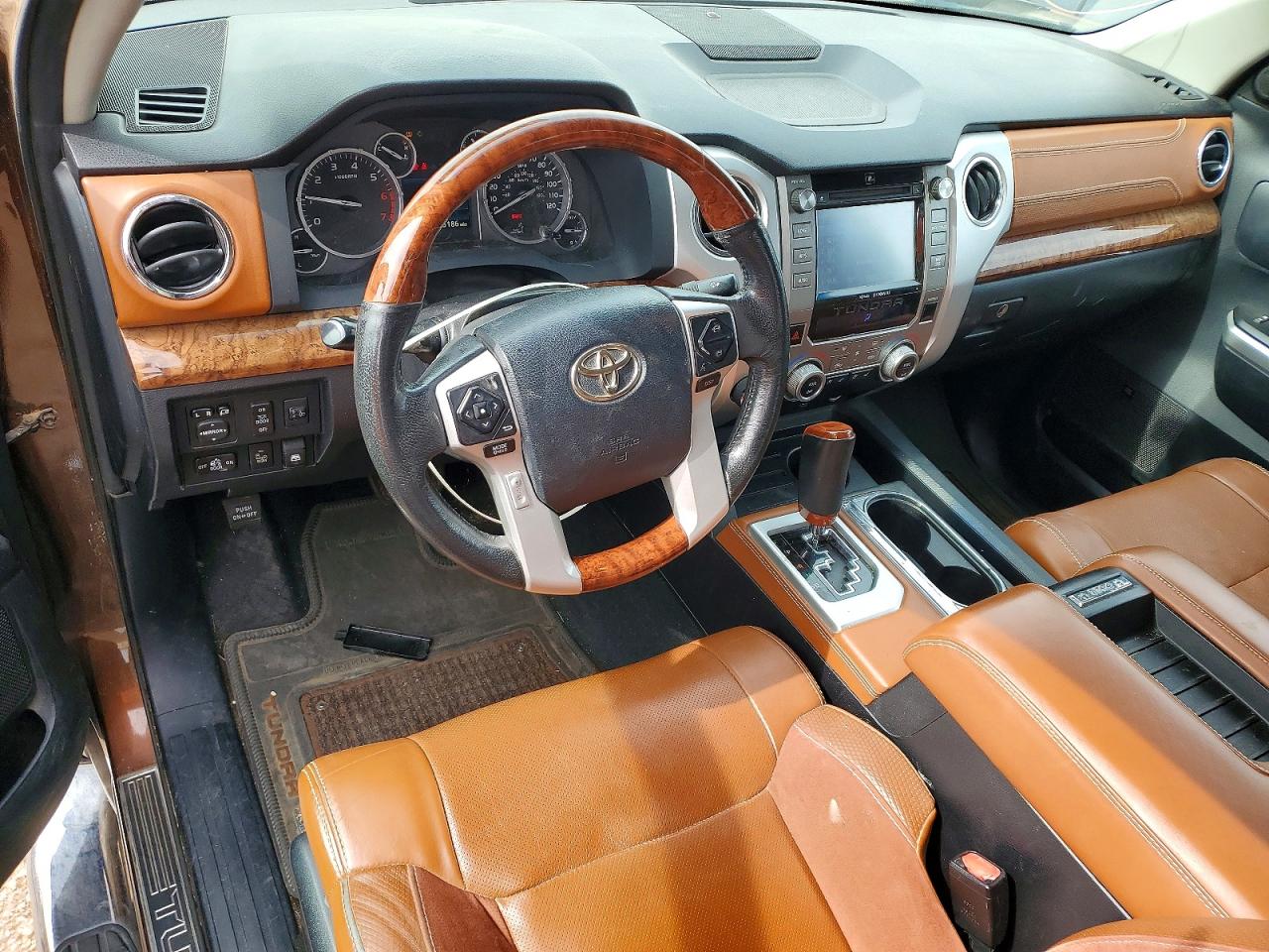 2014 Toyota Tundra Crewmax Platinum Brown vin: 5TFAW5F10EX357435