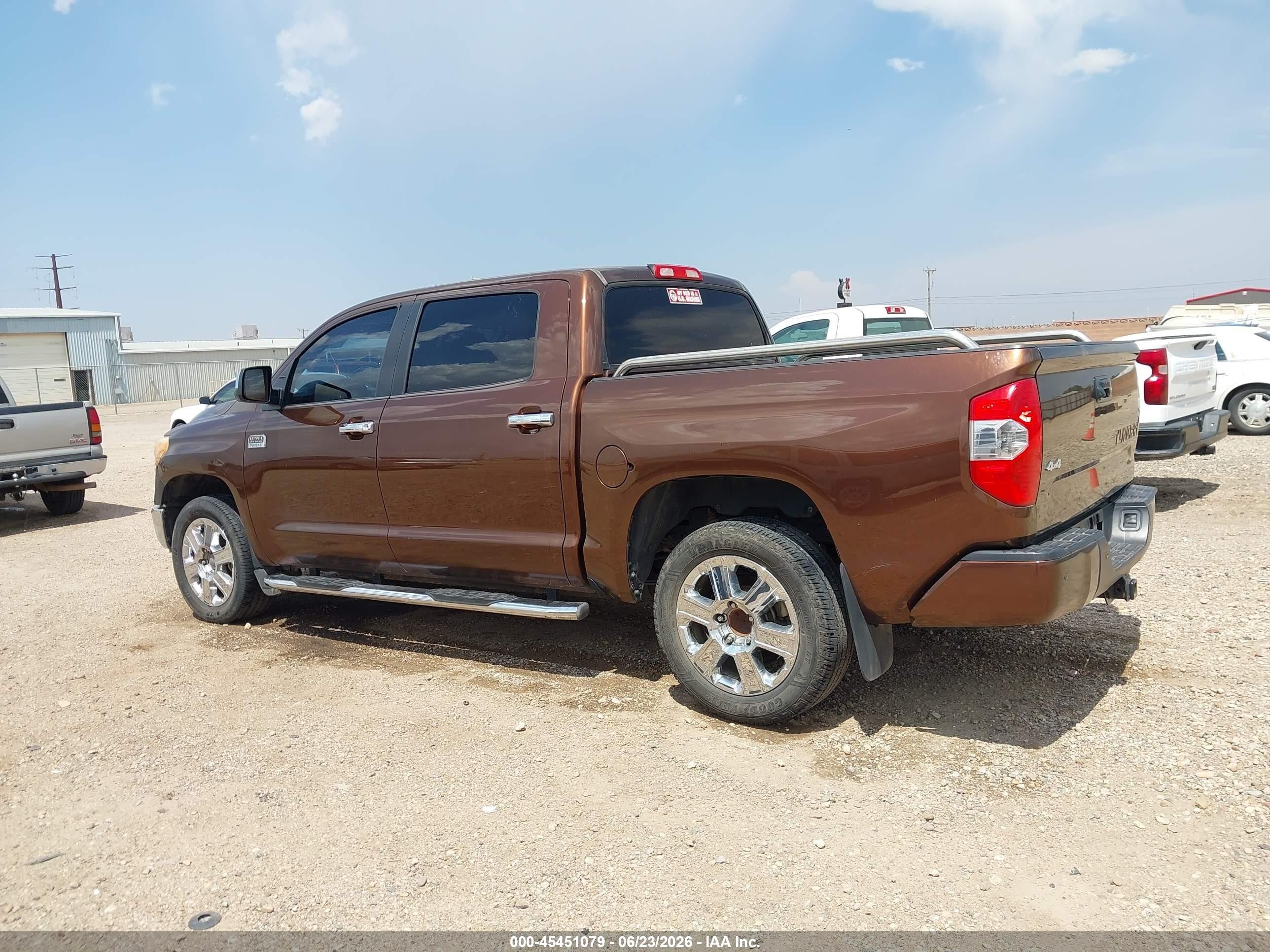 2014 Toyota Tundra 1794 5.7l V8 Коричневый vin: 5TFAW5F10EX360044