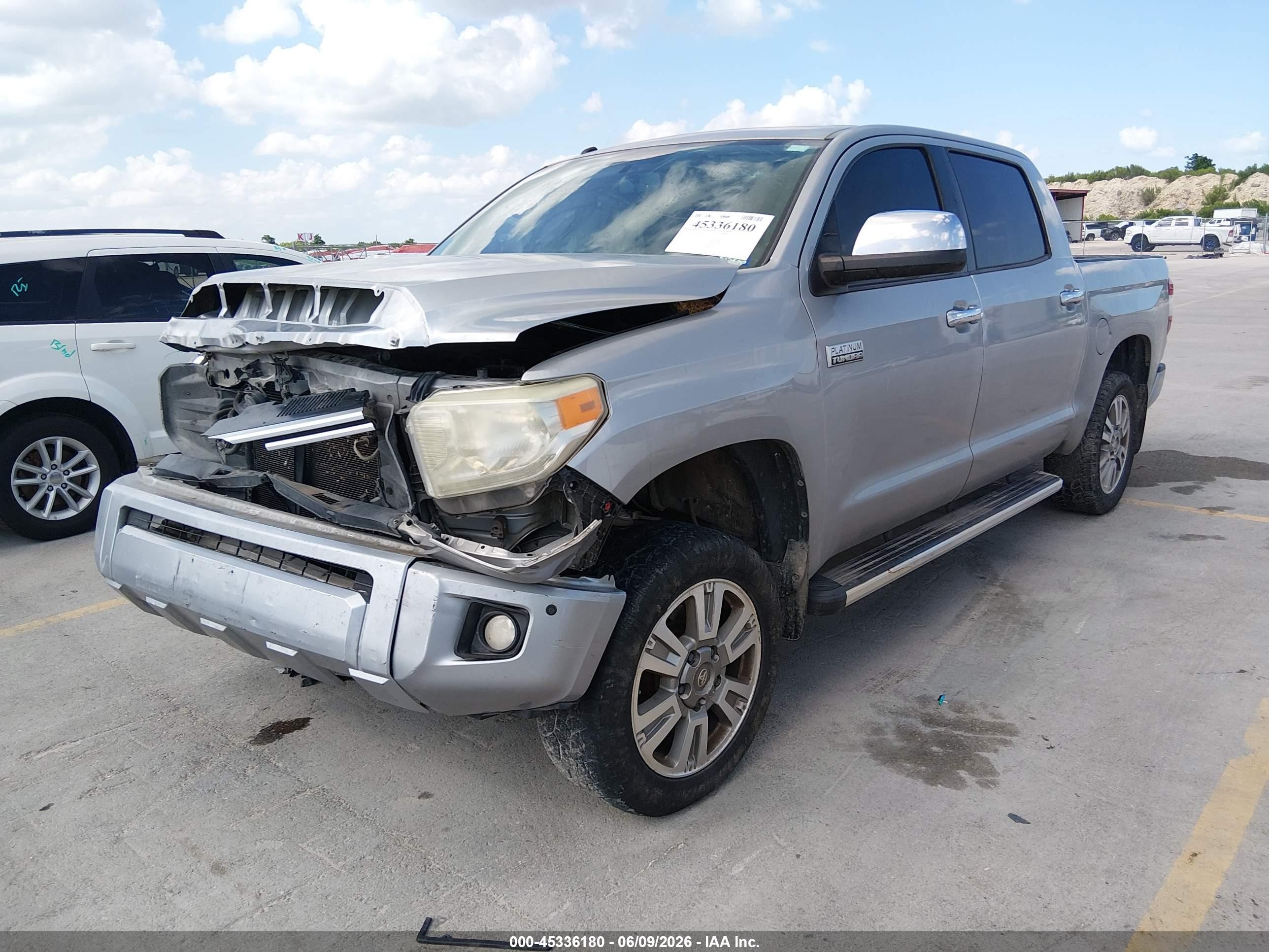 2014 Toyota Tundra Platinum 5.7l V8 Silver vin: 5TFAW5F13EX366985