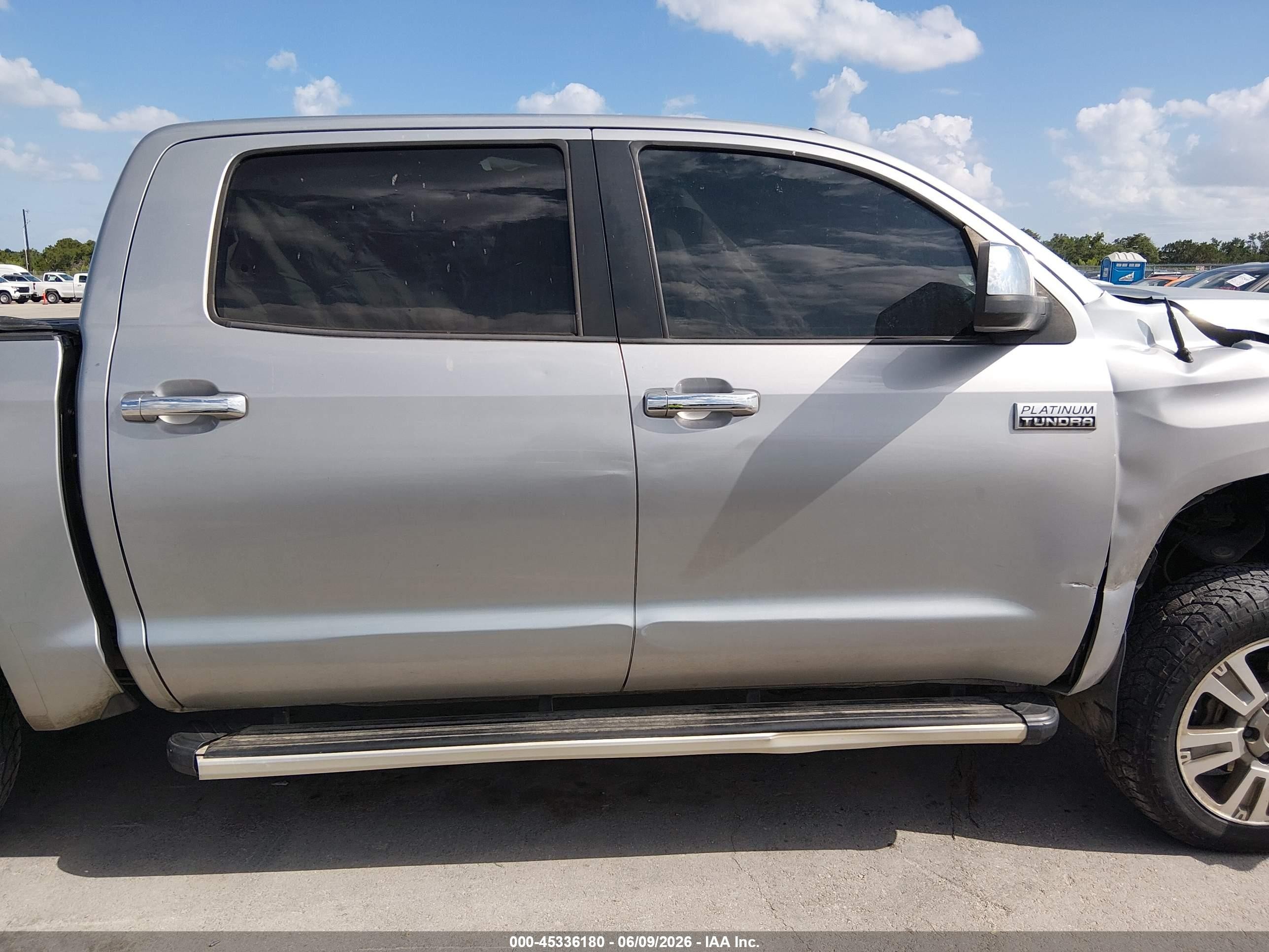 2014 Toyota Tundra Platinum 5.7l V8 Silver vin: 5TFAW5F13EX366985