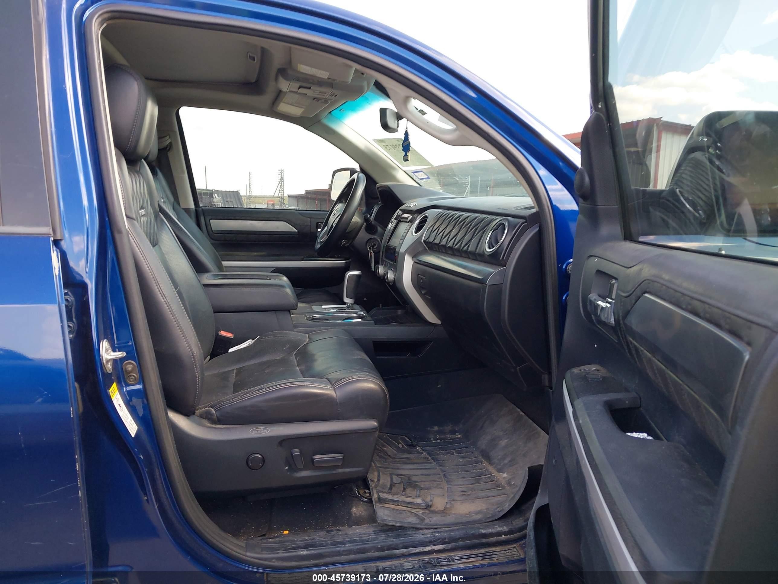 2014 Toyota Tundra Platinum 5.7l V8 Blue vin: 5TFAW5F14EX357082