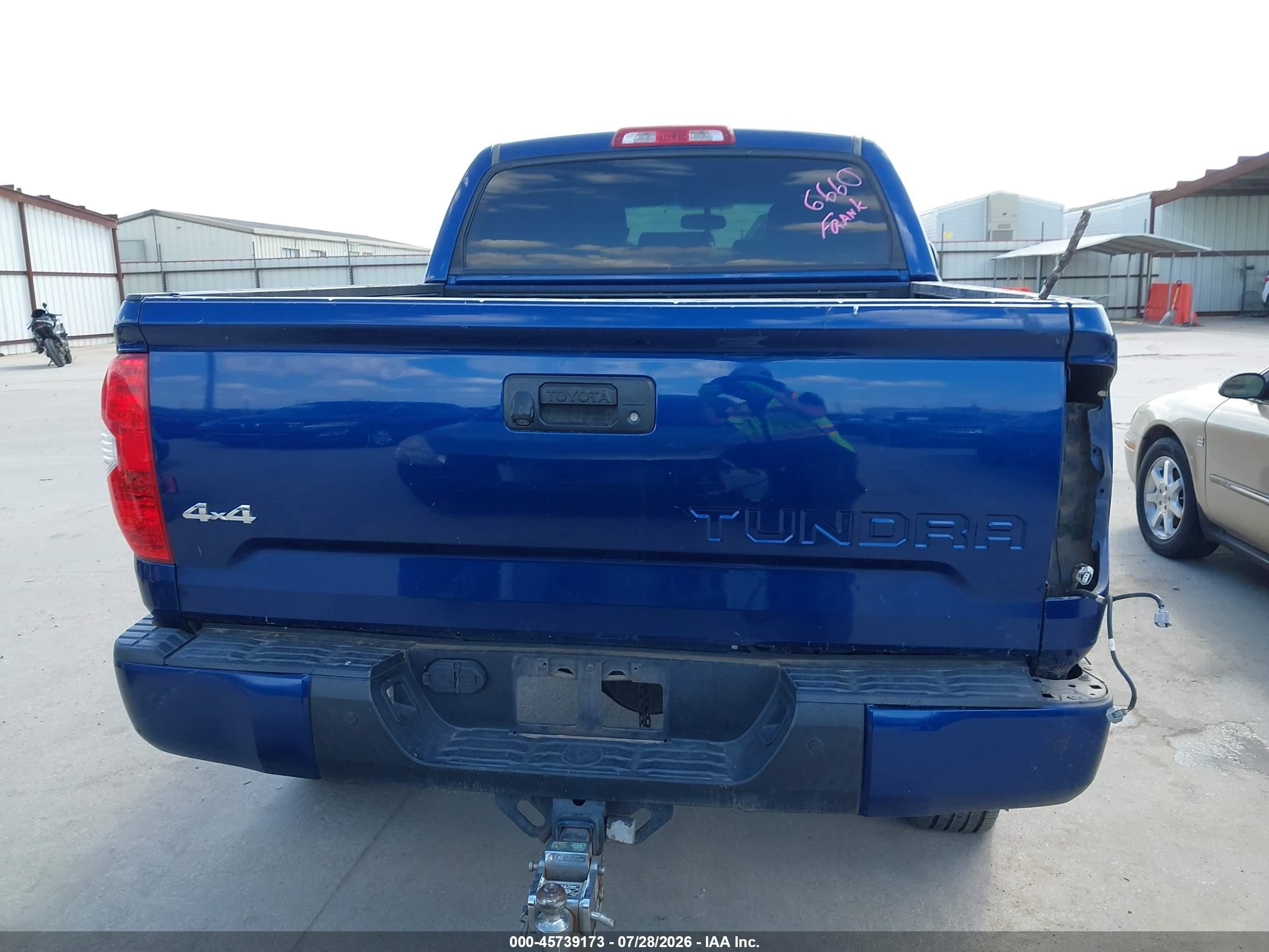 2014 Toyota Tundra Platinum 5.7l V8 Blue vin: 5TFAW5F14EX357082