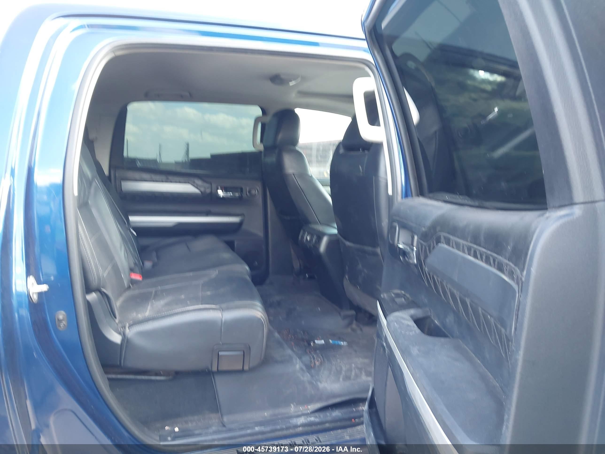 2014 Toyota Tundra Platinum 5.7l V8 Blue vin: 5TFAW5F14EX357082