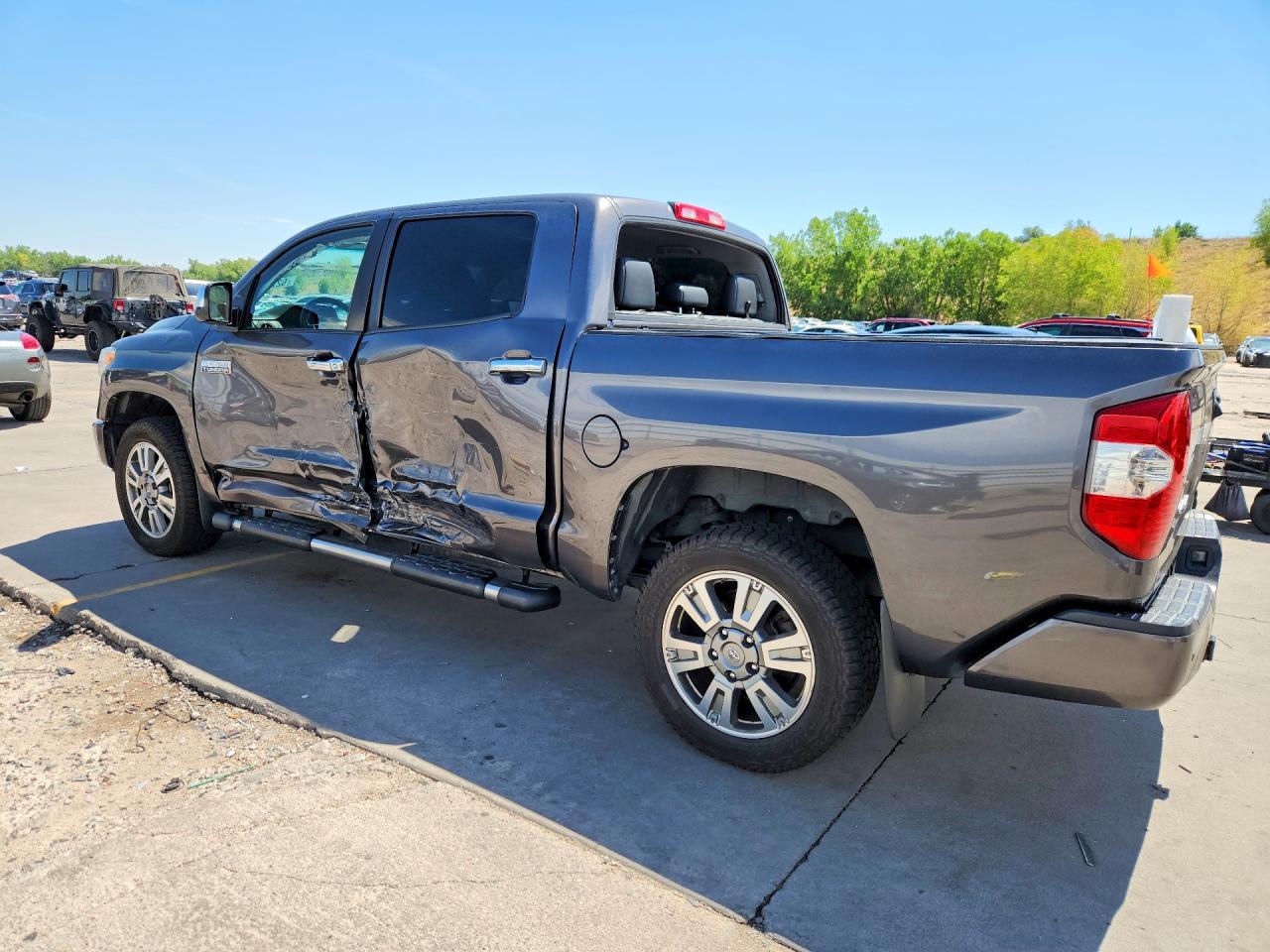 2014 Toyota Tundra Crewmax Platinum Gray vin: 5TFAW5F14EX380572