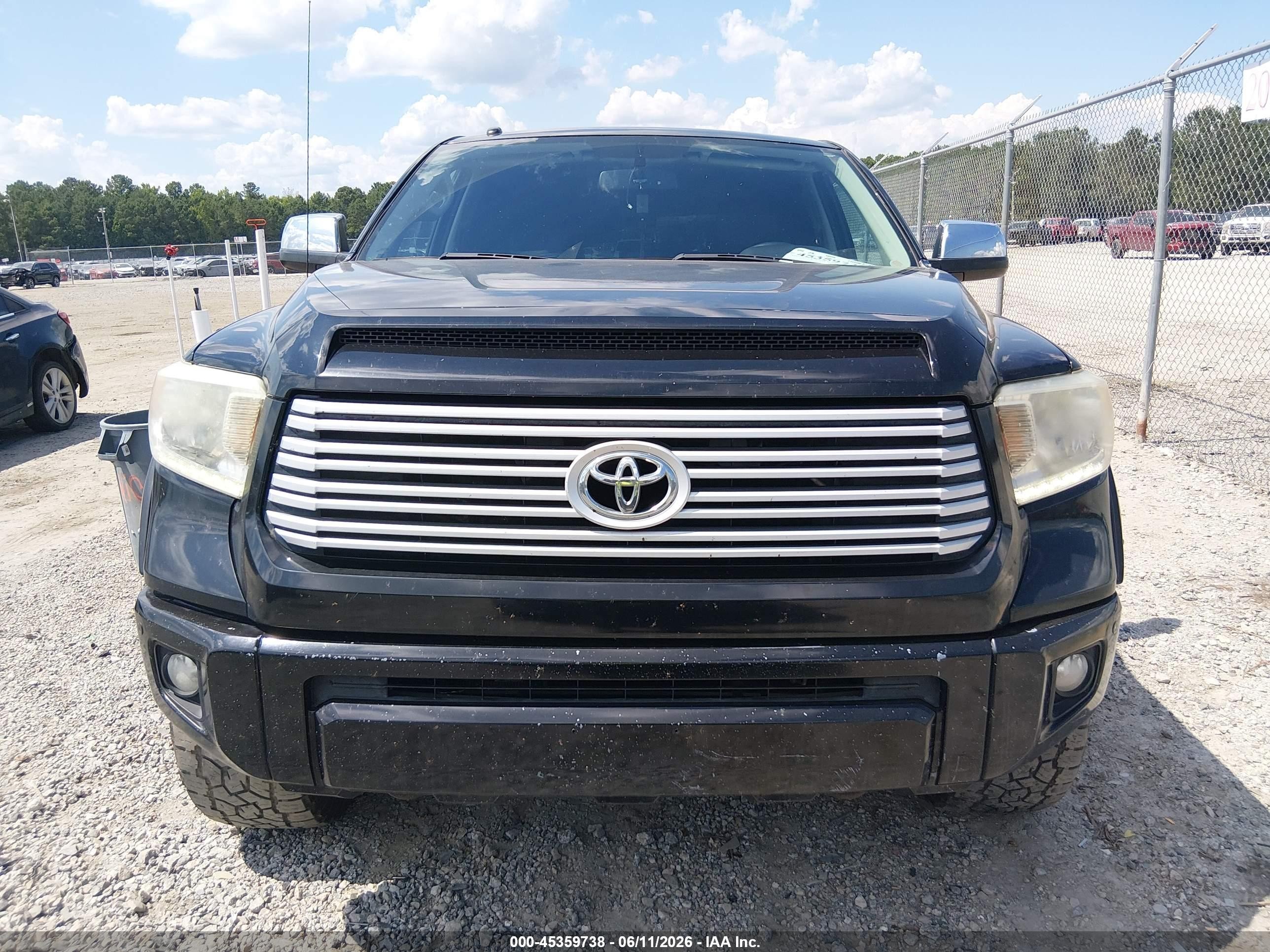 2015 Toyota Tundra Platinum 5.7l V8 Black vin: 5TFAW5F14FX421235