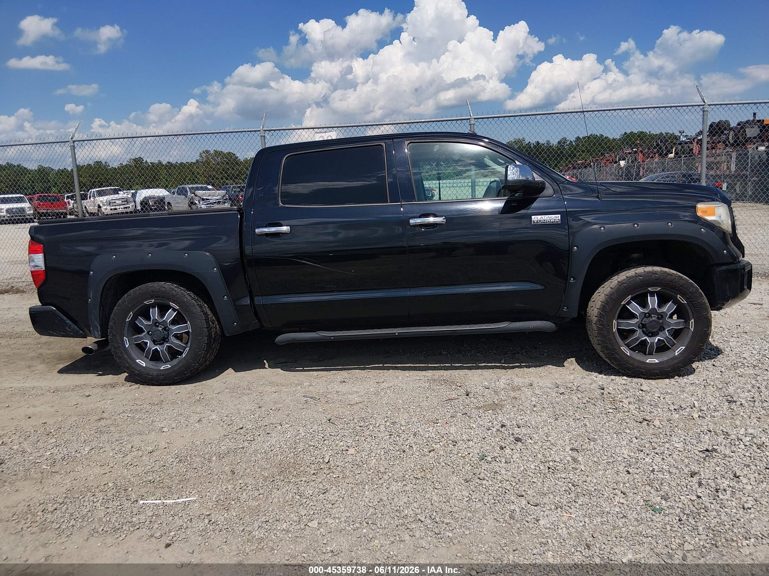 2015 Toyota Tundra Platinum 5.7l V8 Black vin: 5TFAW5F14FX421235