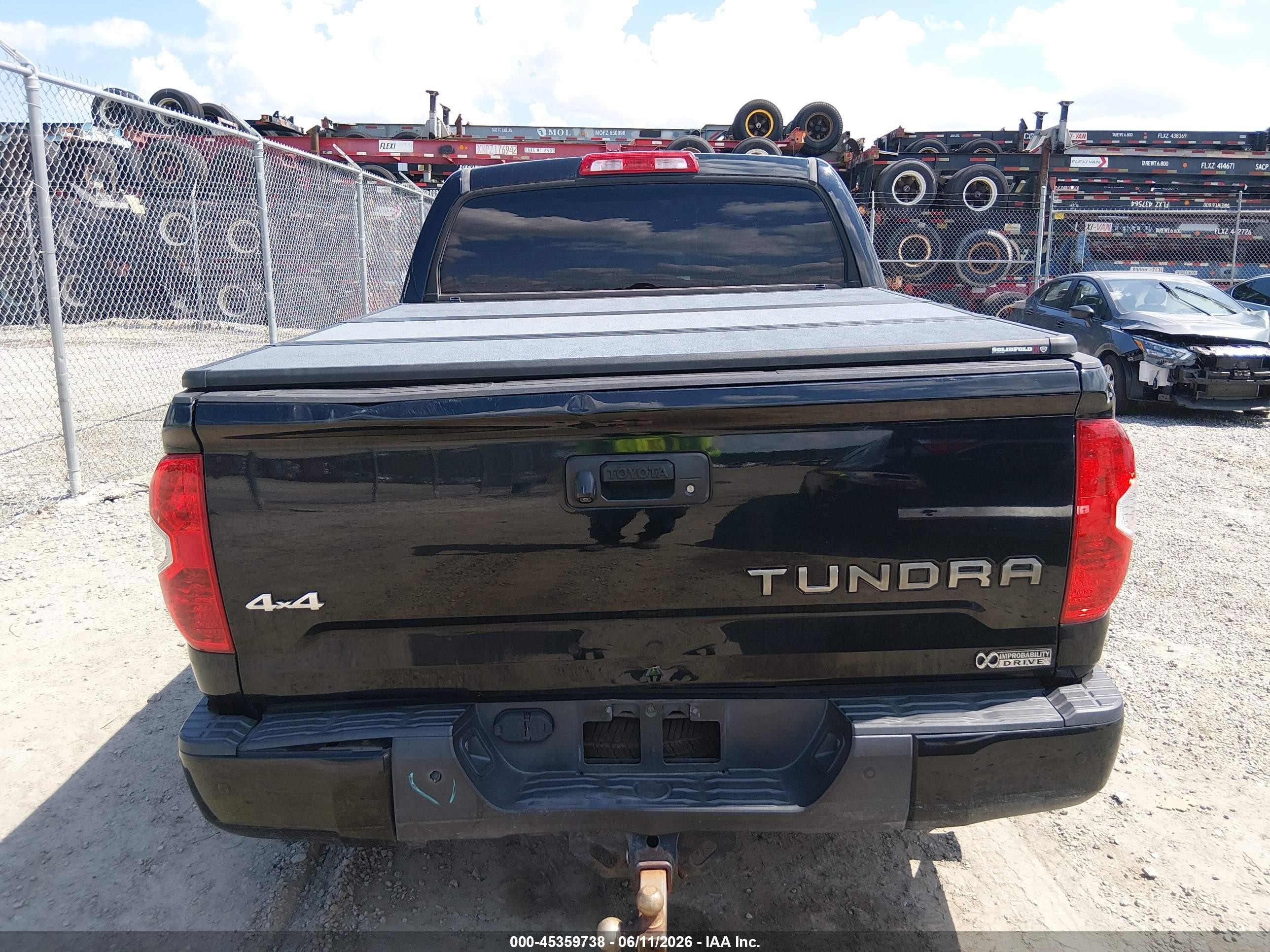 2015 Toyota Tundra Platinum 5.7l V8 Black vin: 5TFAW5F14FX421235