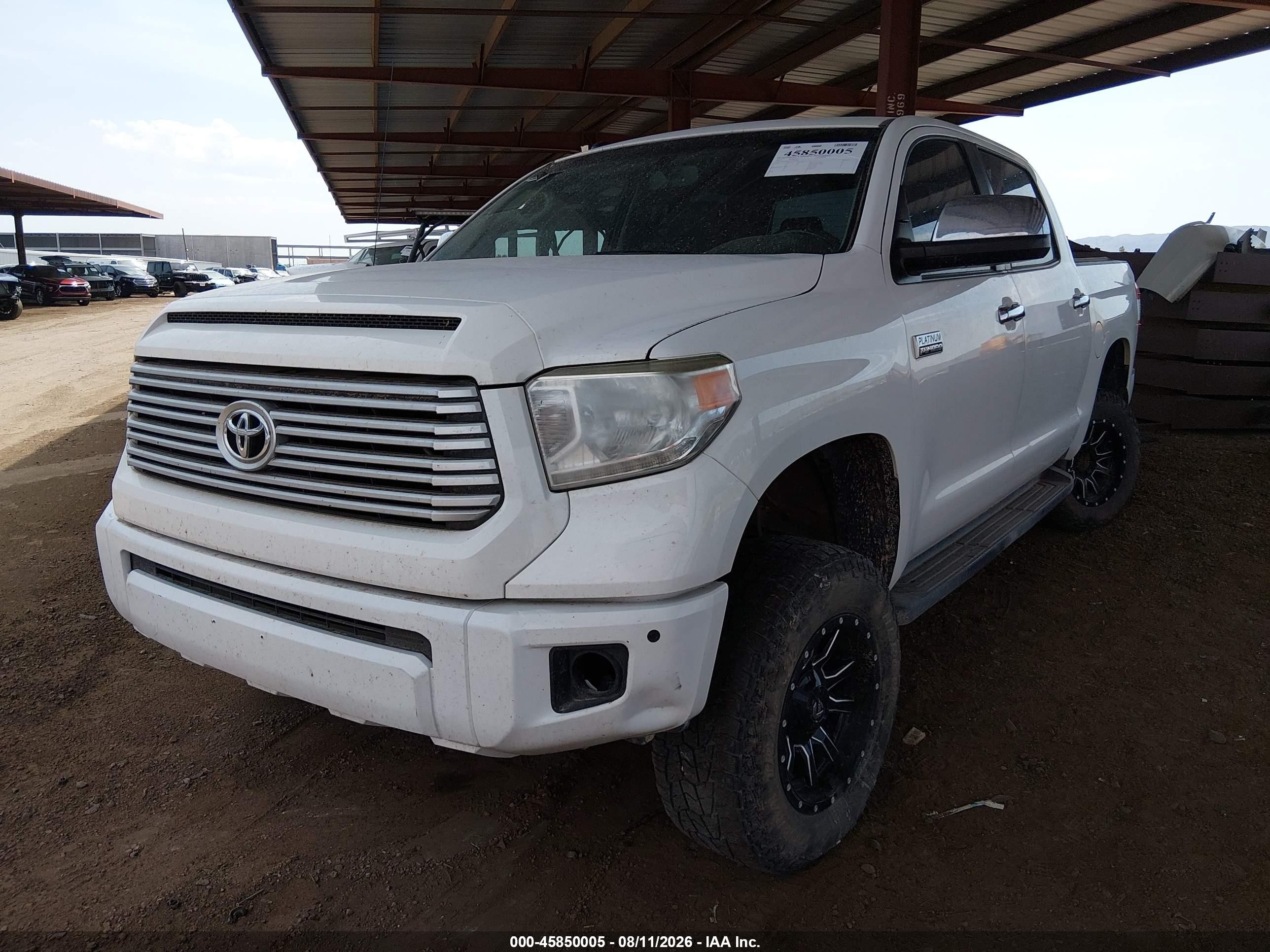 2014 Toyota Tundra Platinum 5.7l V8 White vin: 5TFAW5F17EX360381