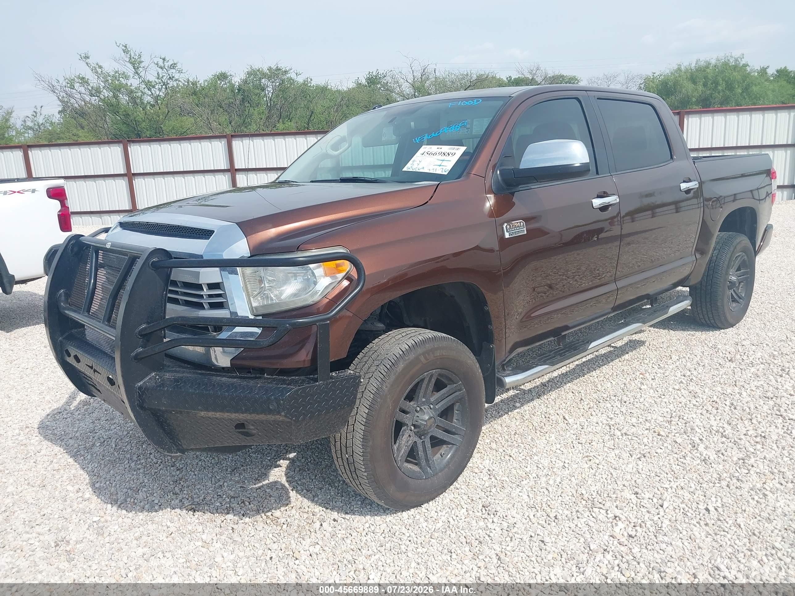 2014 Toyota Tundra 1794 5.7l V8 Brown vin: 5TFAW5F17EX389539