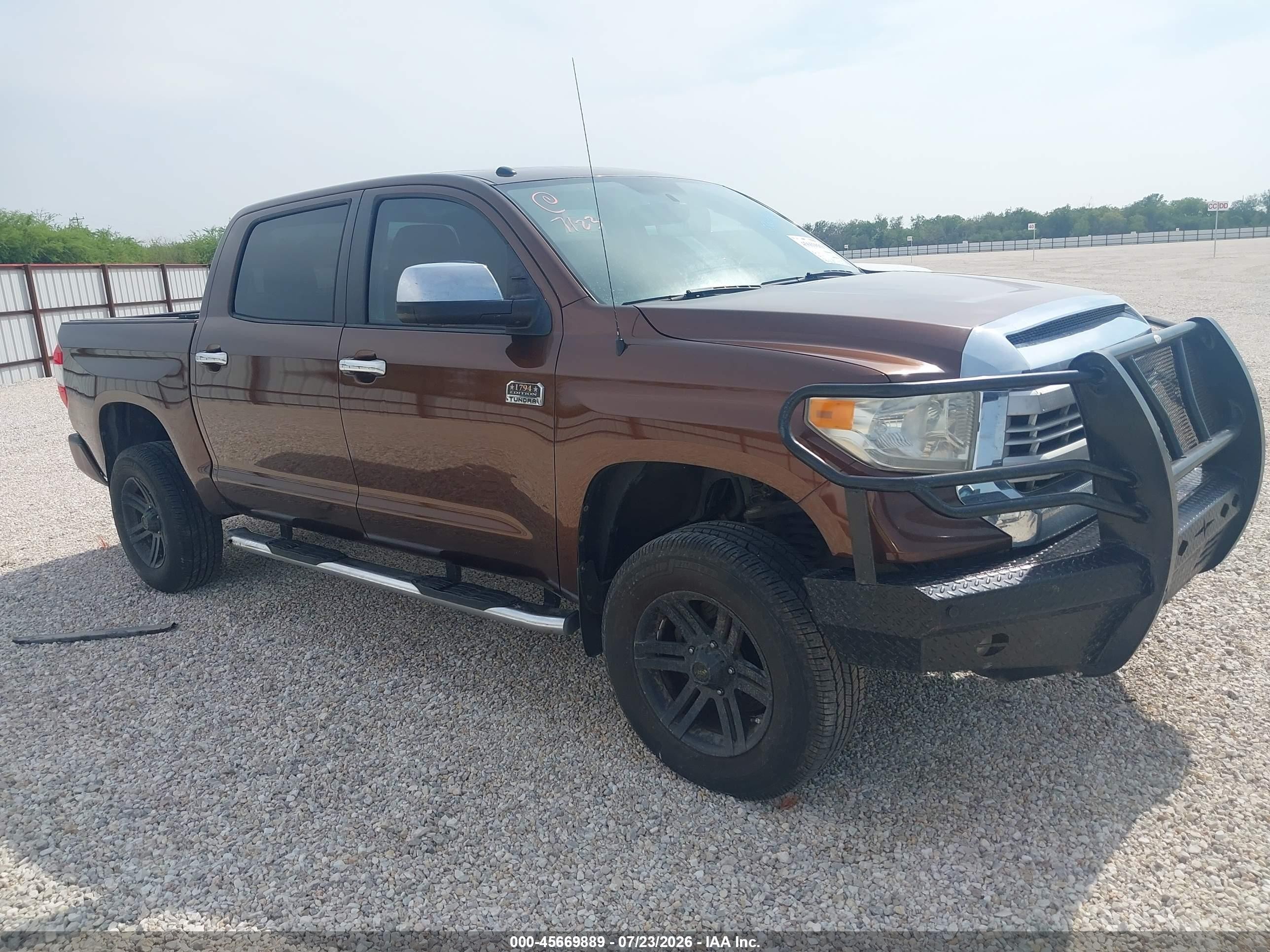 2014 Toyota Tundra 1794 5.7l V8 Brown vin: 5TFAW5F17EX389539