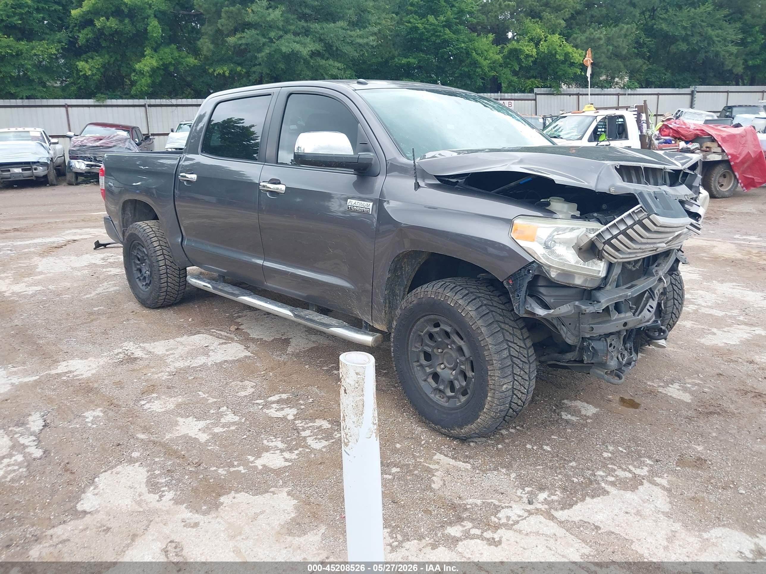 2014 Toyota Tundra Platinum 5.7l V8 Gray vin: 5TFAW5F18EX354265