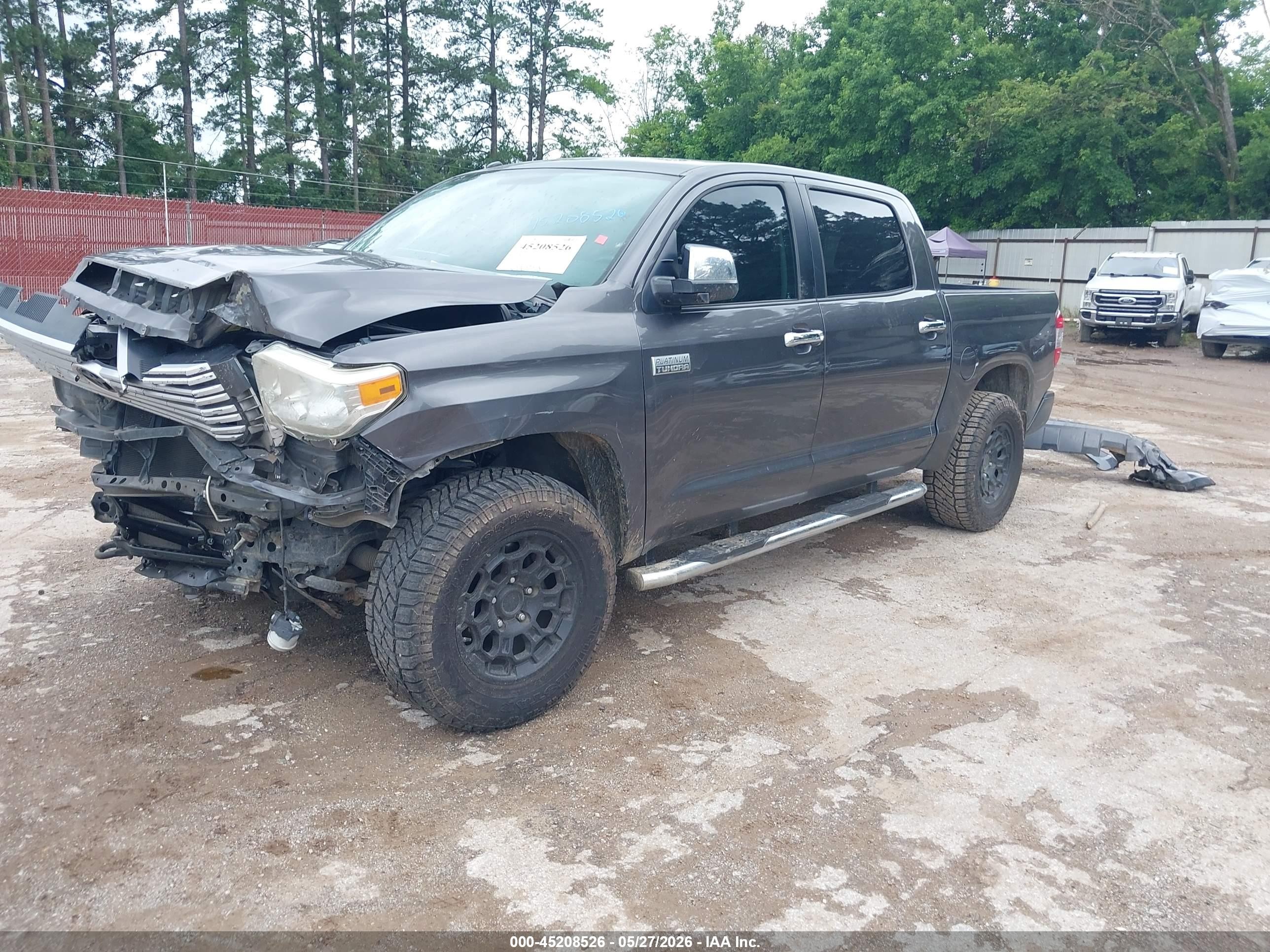 2014 Toyota Tundra Platinum 5.7l V8 Gray vin: 5TFAW5F18EX354265