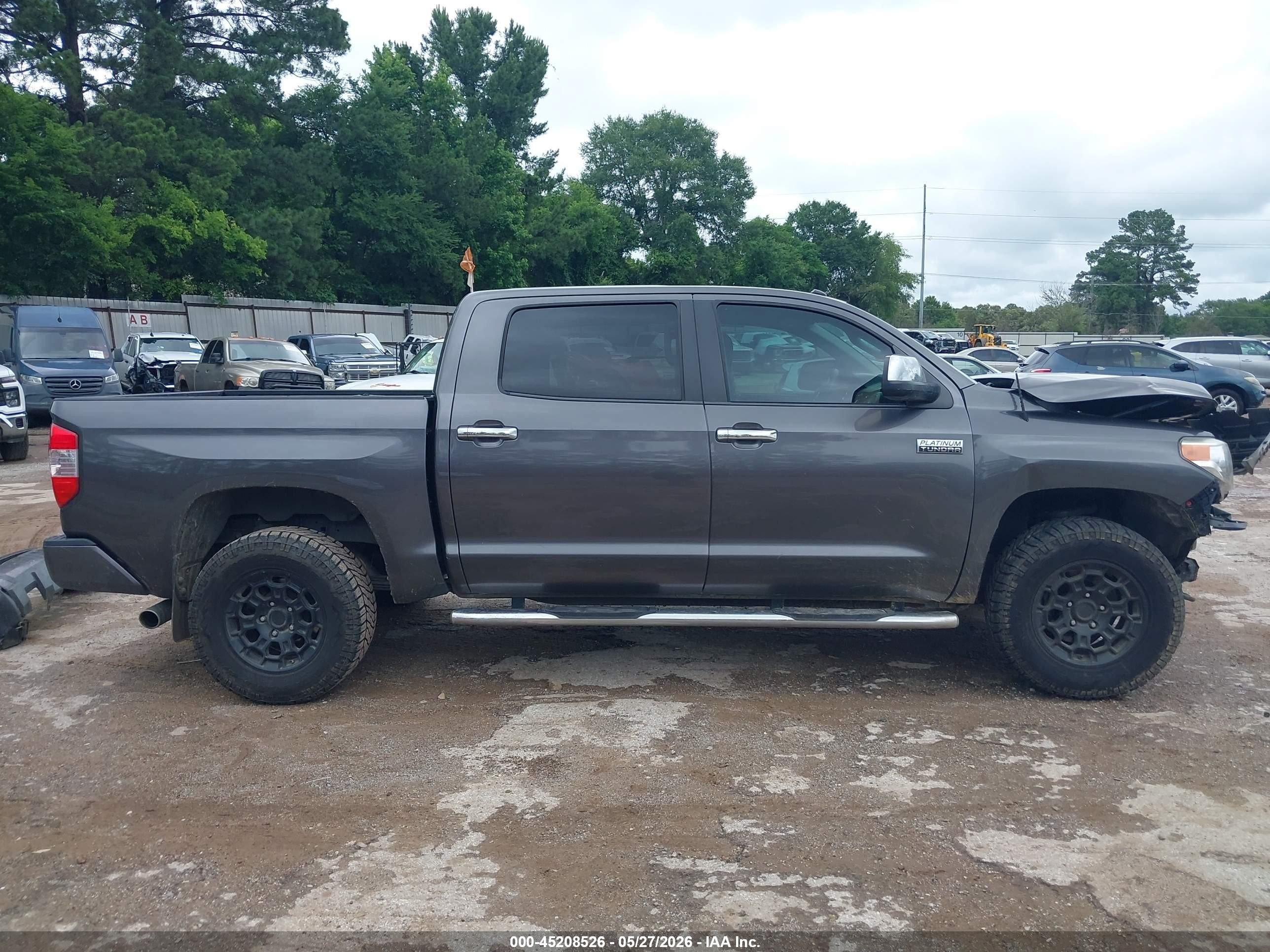 2014 Toyota Tundra Platinum 5.7l V8 Gray vin: 5TFAW5F18EX354265