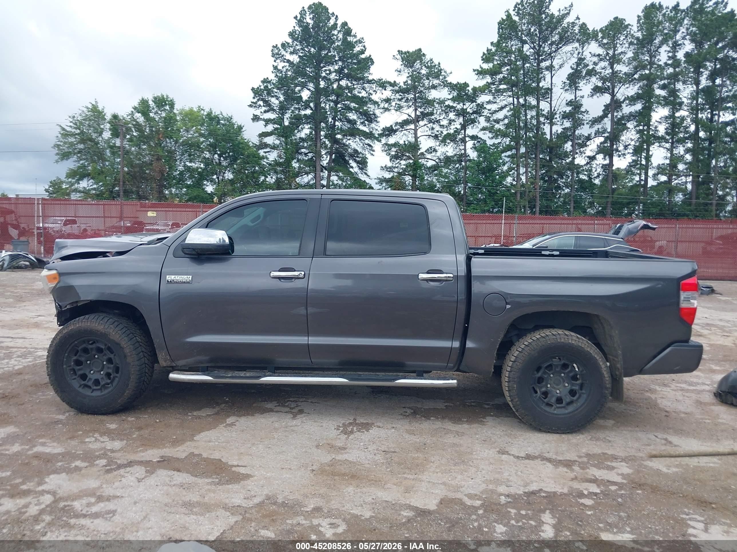 2014 Toyota Tundra Platinum 5.7l V8 Gray vin: 5TFAW5F18EX354265
