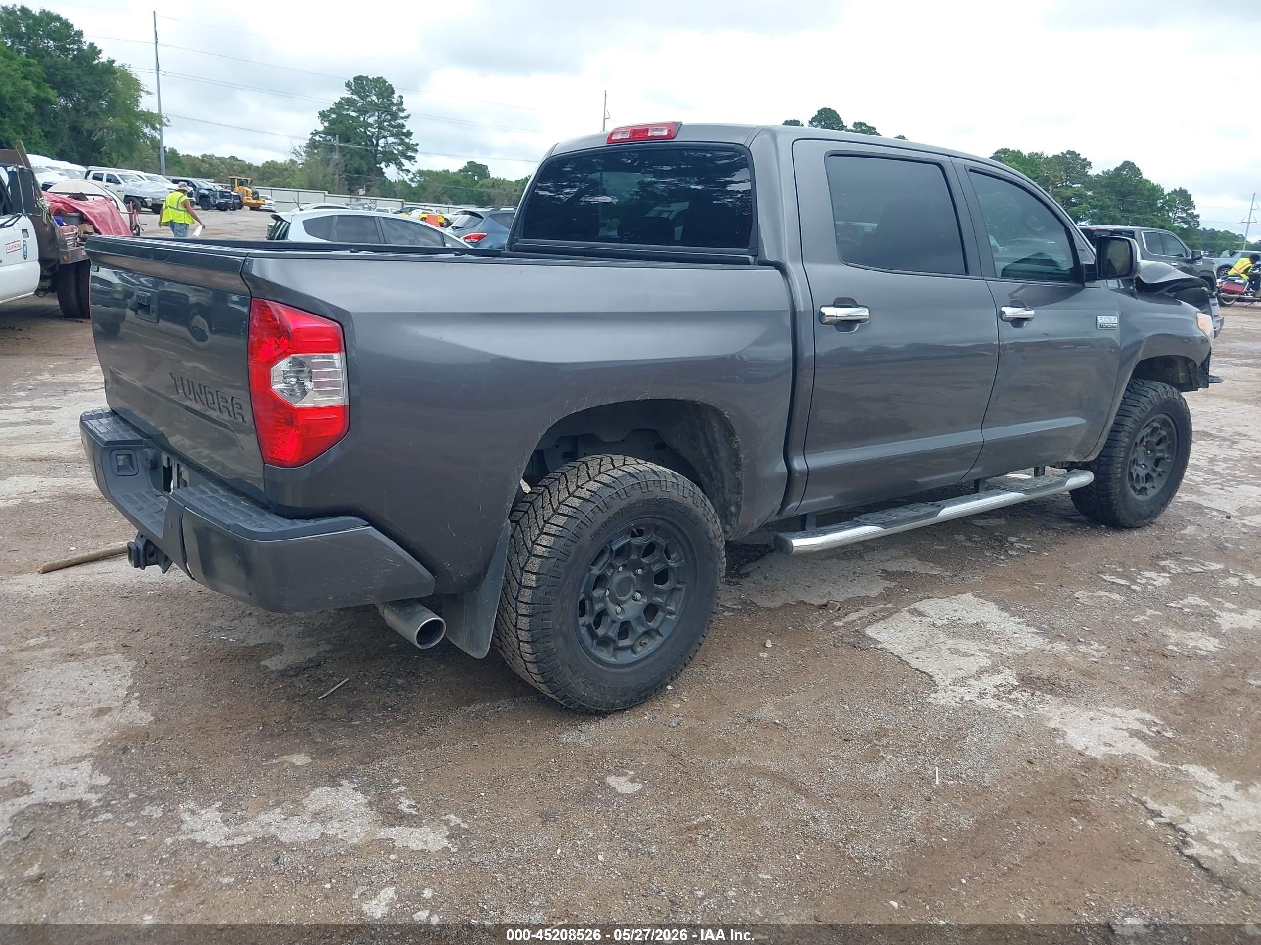 2014 Toyota Tundra Platinum 5.7l V8 Gray vin: 5TFAW5F18EX354265