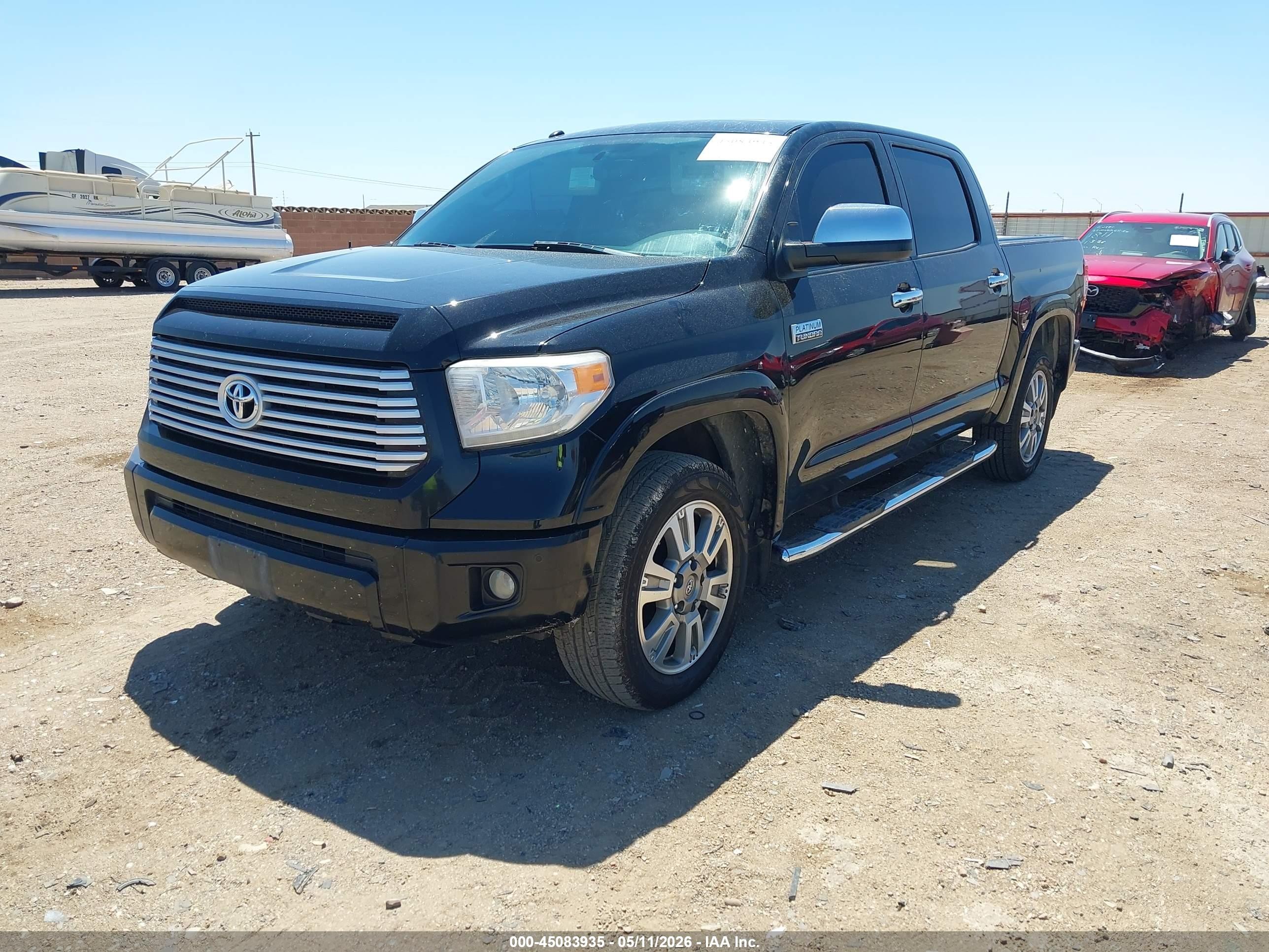 2015 Toyota Tundra Platinum 5.7l V8 Black vin: 5TFAW5F18FX457235