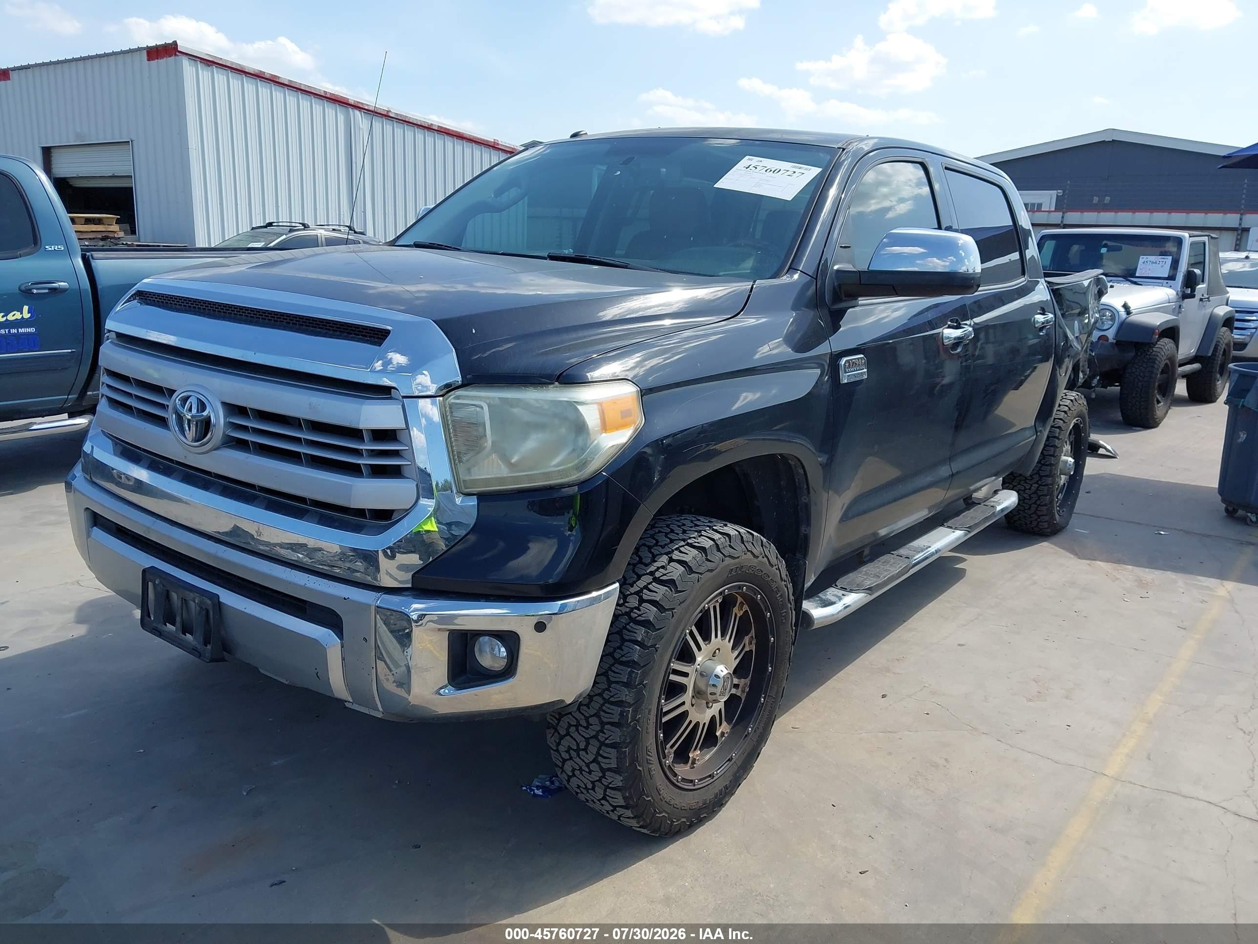 2014 Toyota Tundra 1794 5.7l V8 Black vin: 5TFAW5F1XEX337922