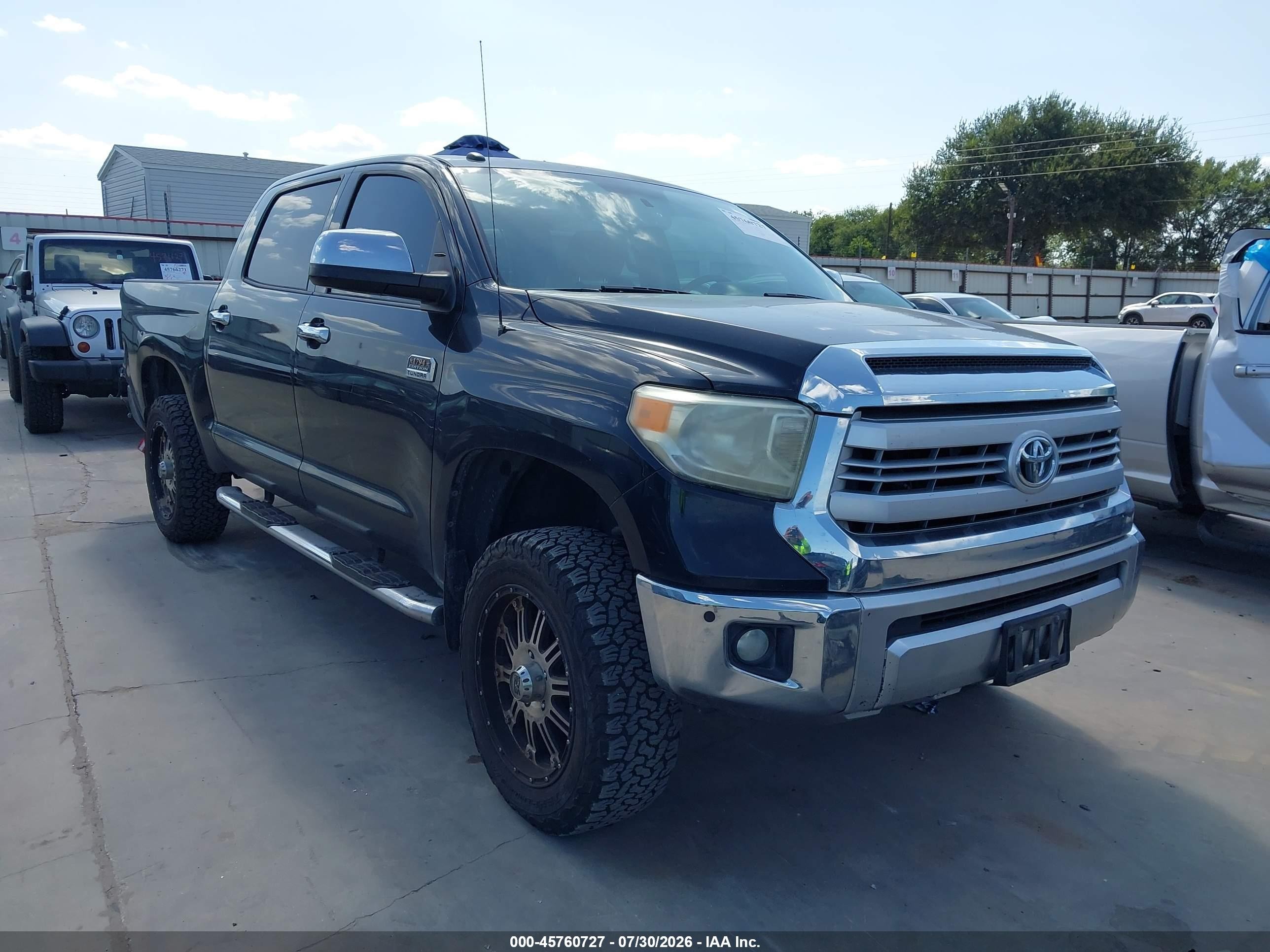 2014 Toyota Tundra 1794 5.7l V8 Black vin: 5TFAW5F1XEX337922